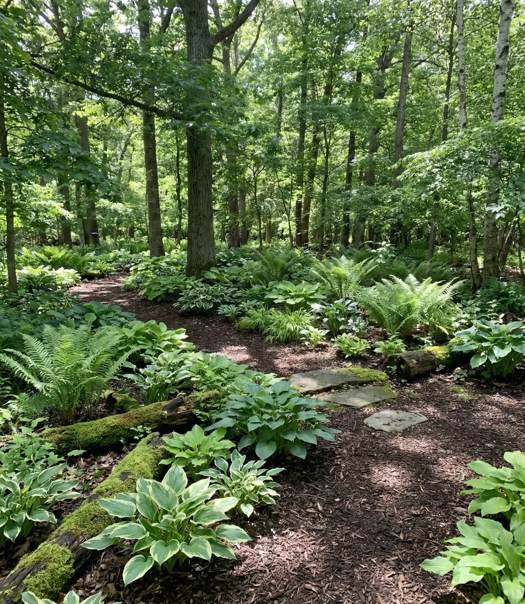 Shade Garden Sanctuary Under Mature Trees 2