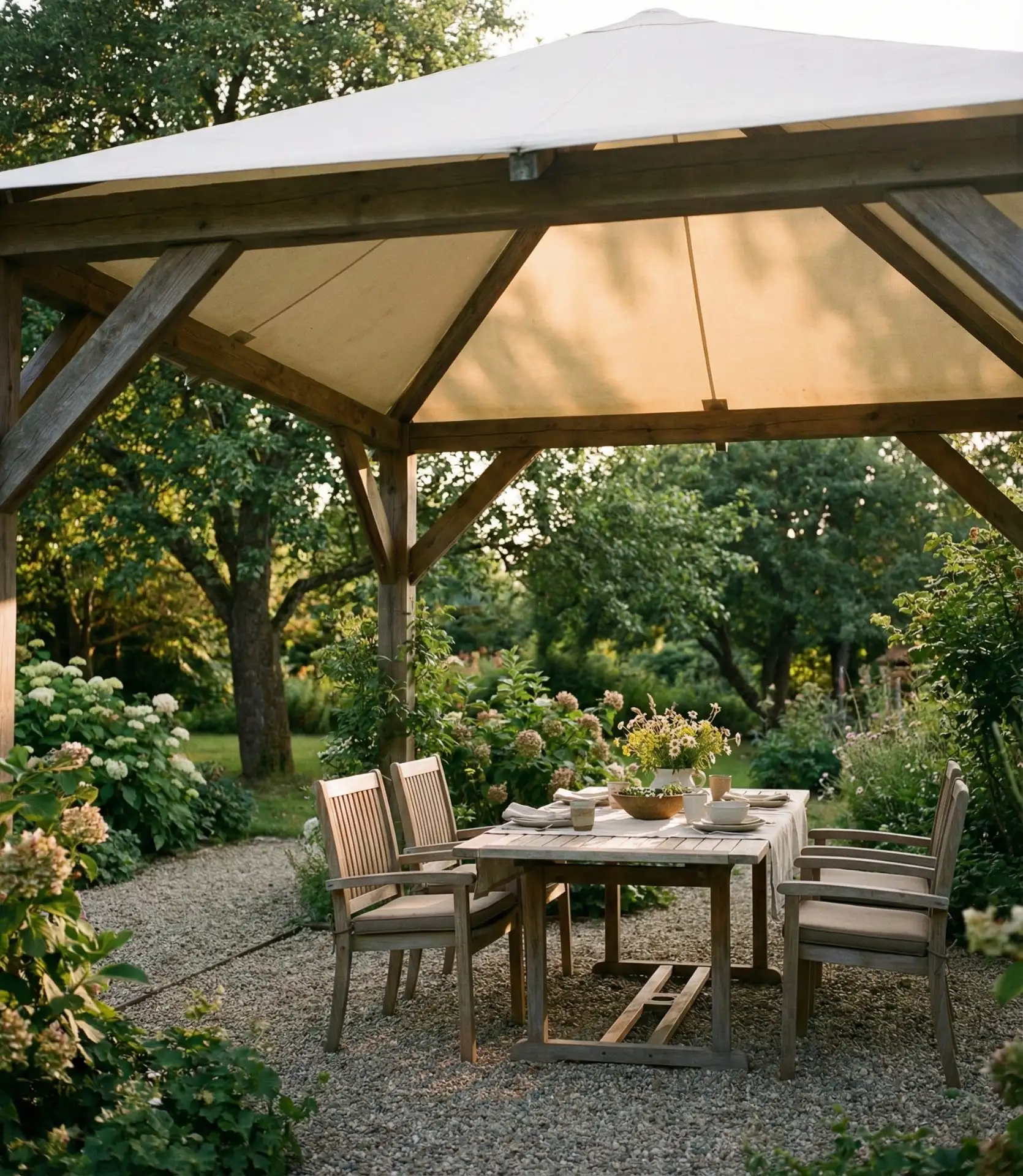 Simple Gazebo Frame With Fabric Top 1