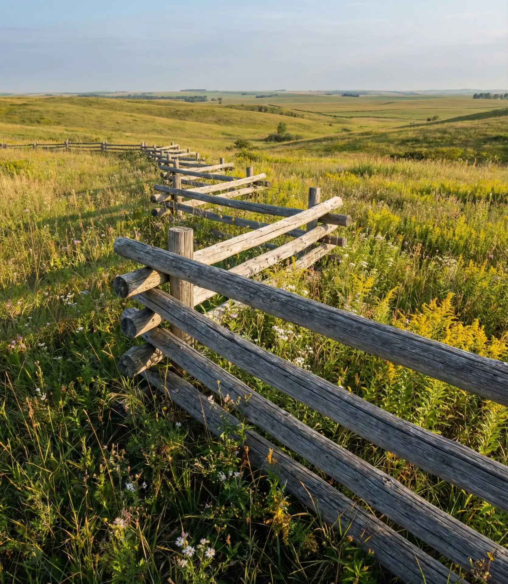 Simple Split-Rail Rustic Boundary 1