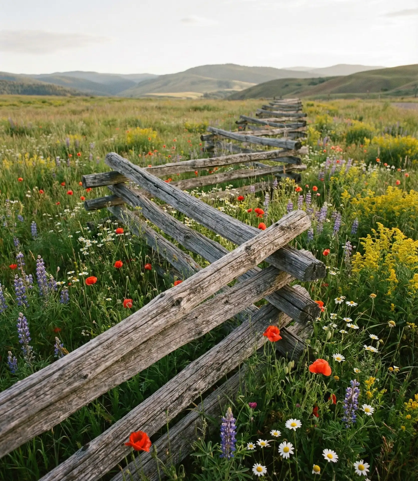 Simple Split-Rail Rustic Boundary 2