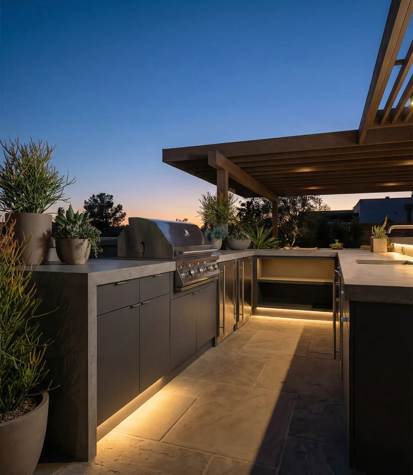 Sleek Stainless Steel Modern Kitchen 1