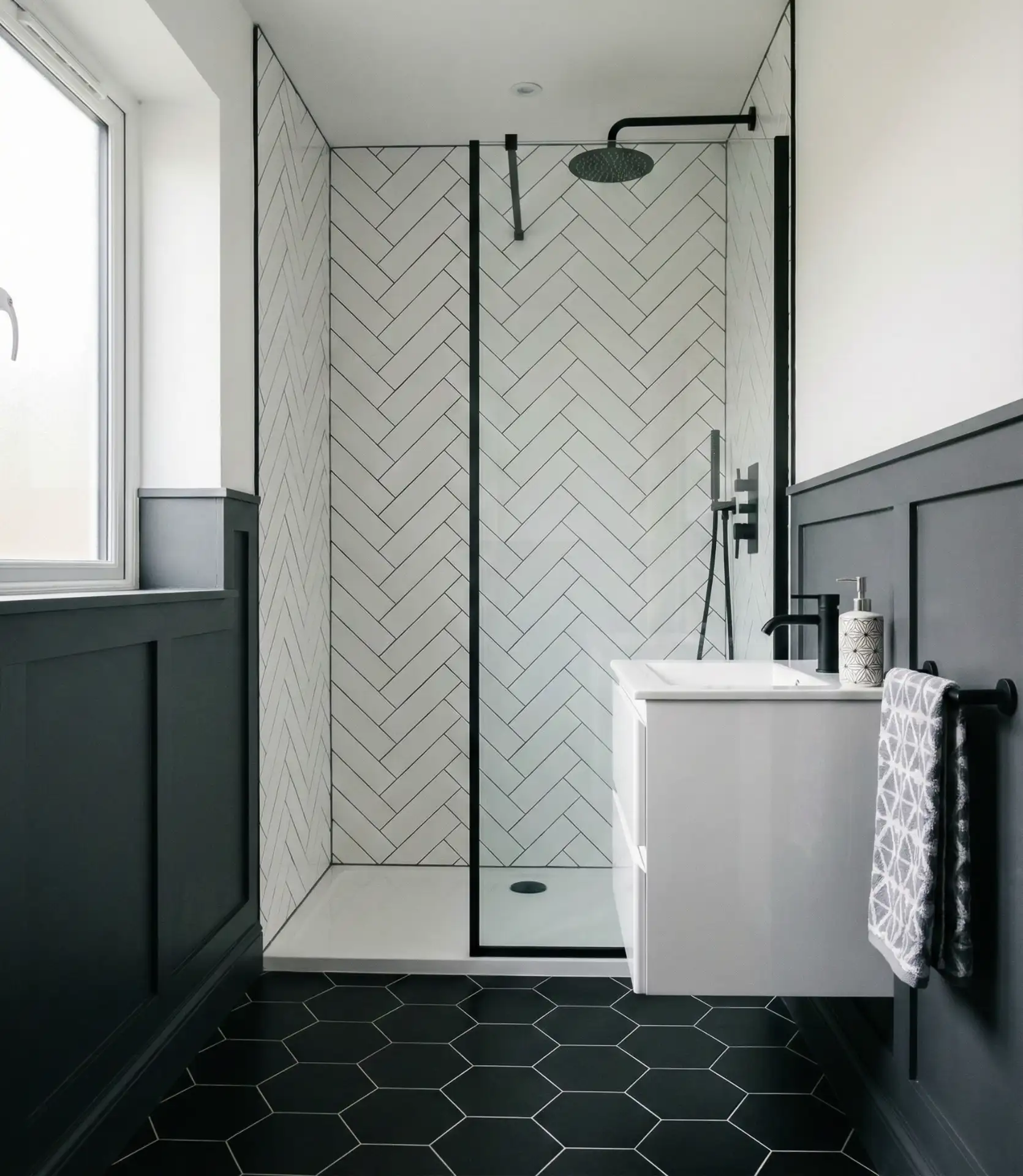 Sophisticated Charcoal and White Contrast 1