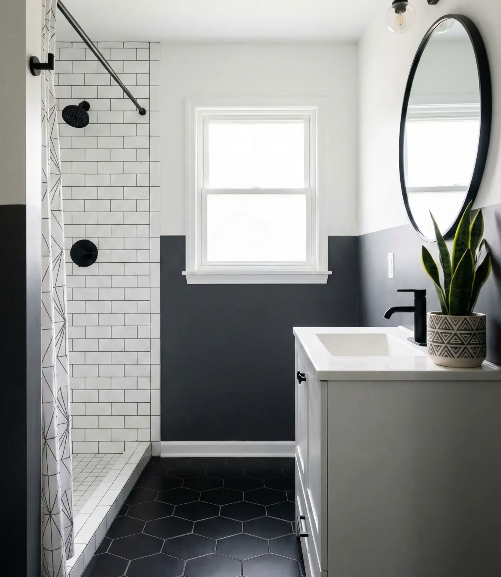 Sophisticated Charcoal and White Contrast 2