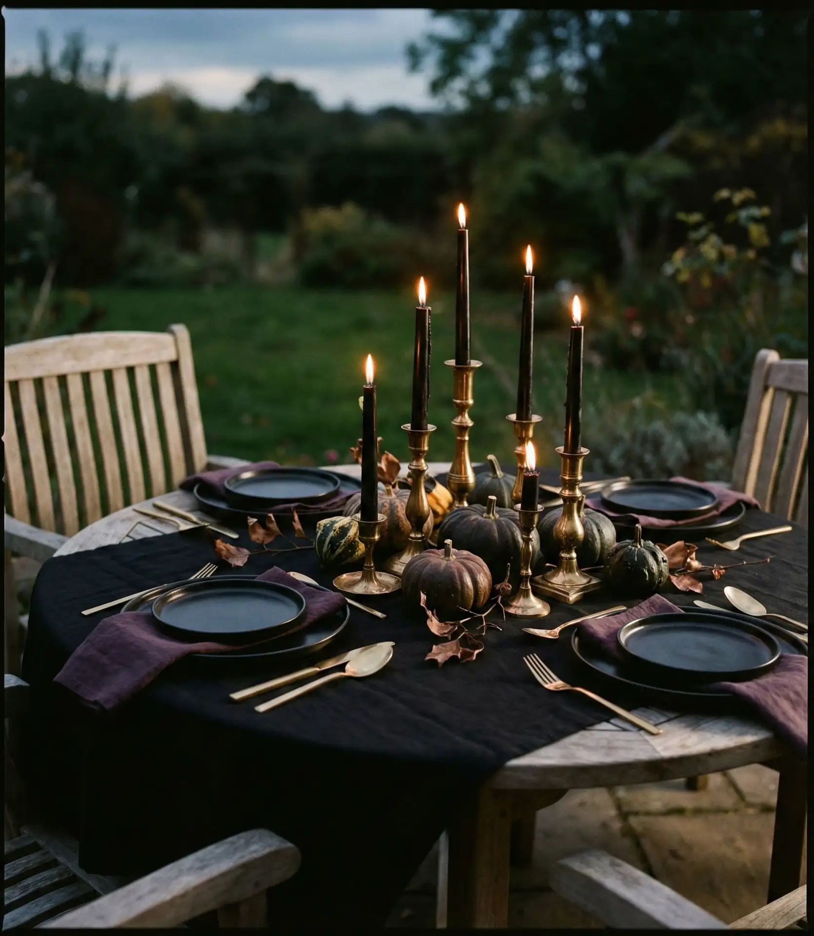 Spooky-Chic Halloween Evening Setup 1