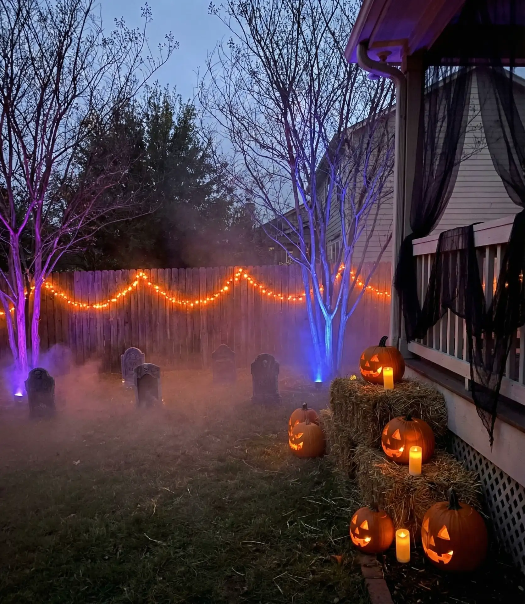 Spooky Halloween Outdoor Party Scene 1