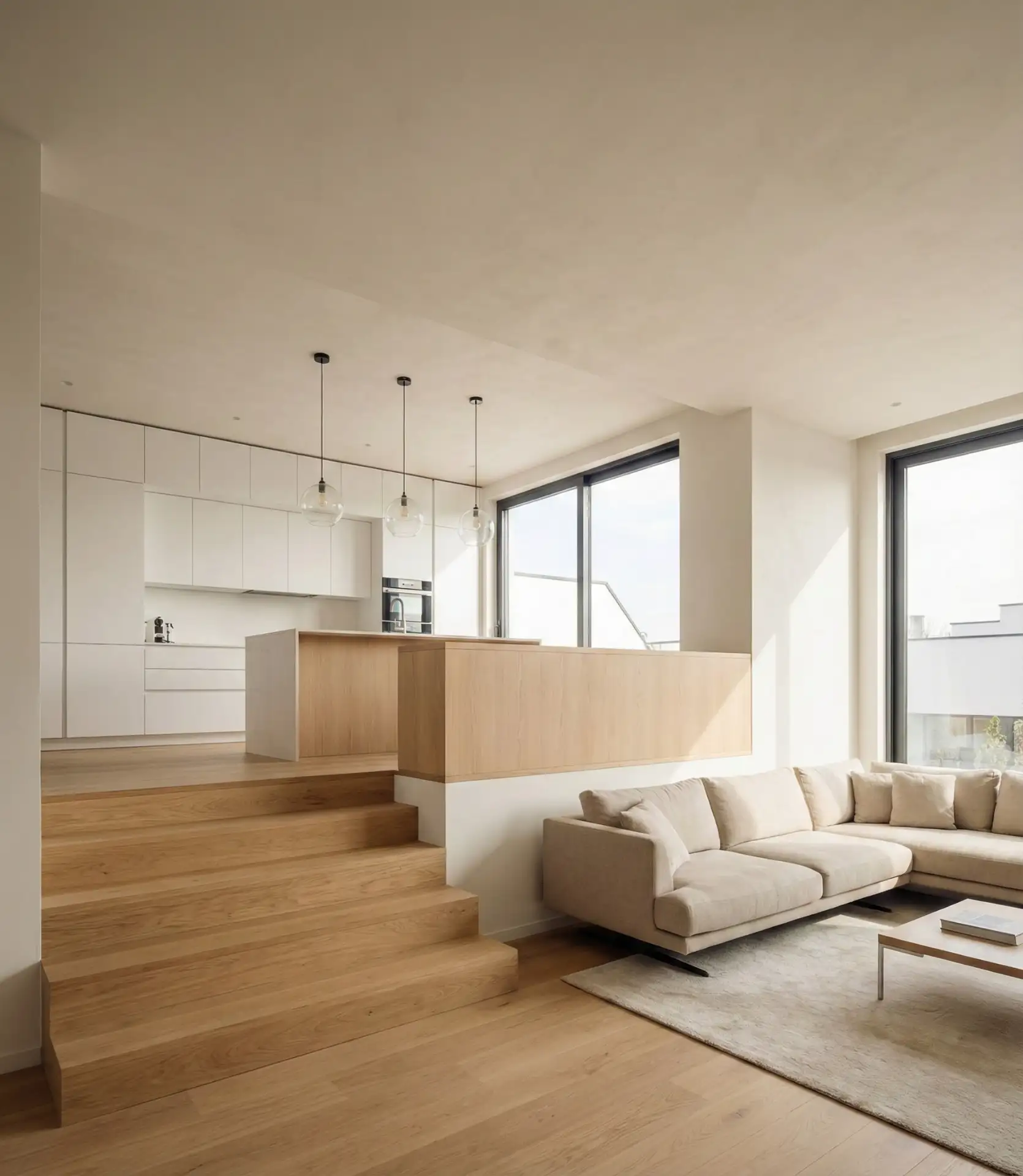 Stepped Floor Level Transition 1