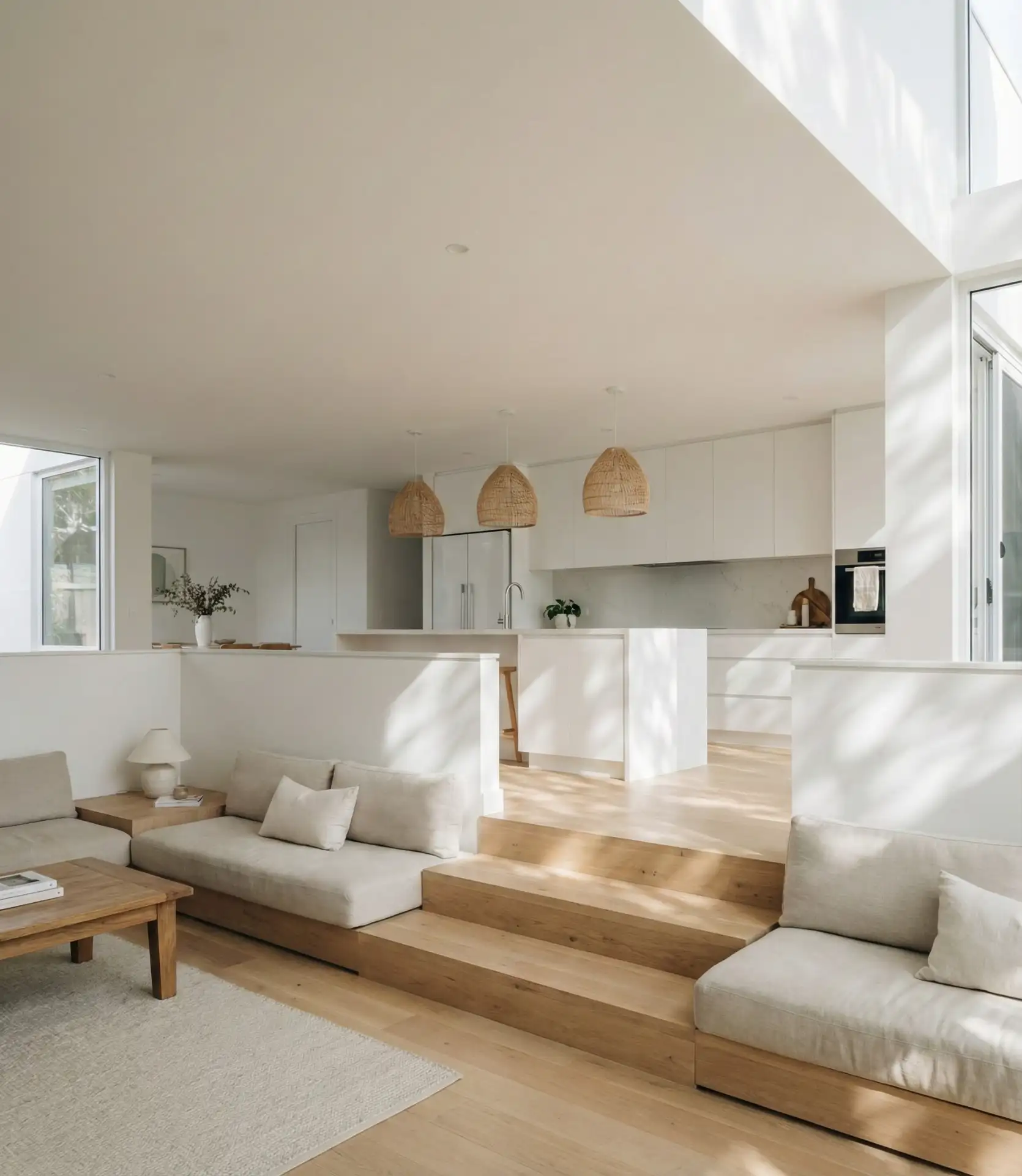 Stepped Floor Level Transition 2