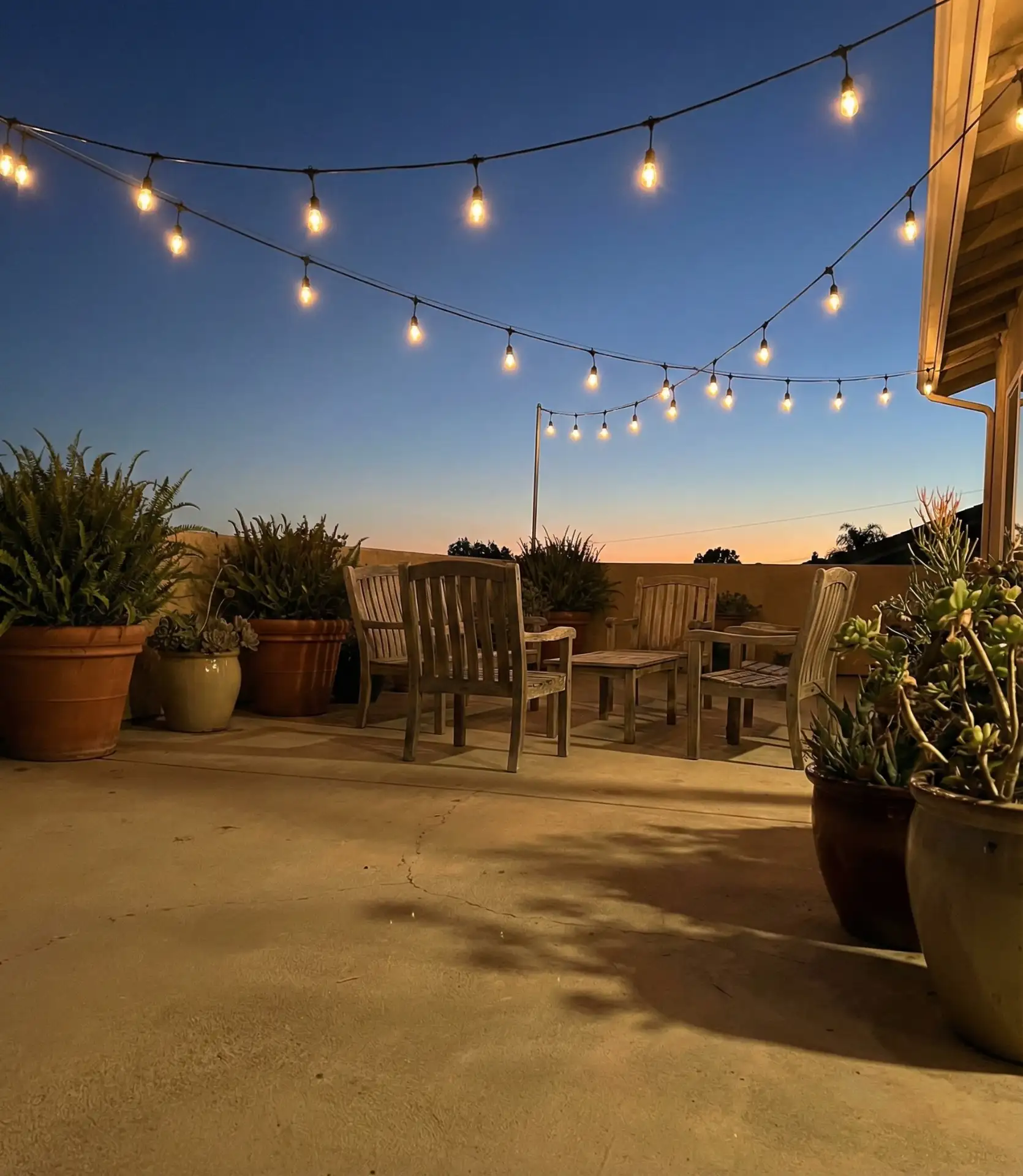 String Light Canopy Over Existing Patio 1