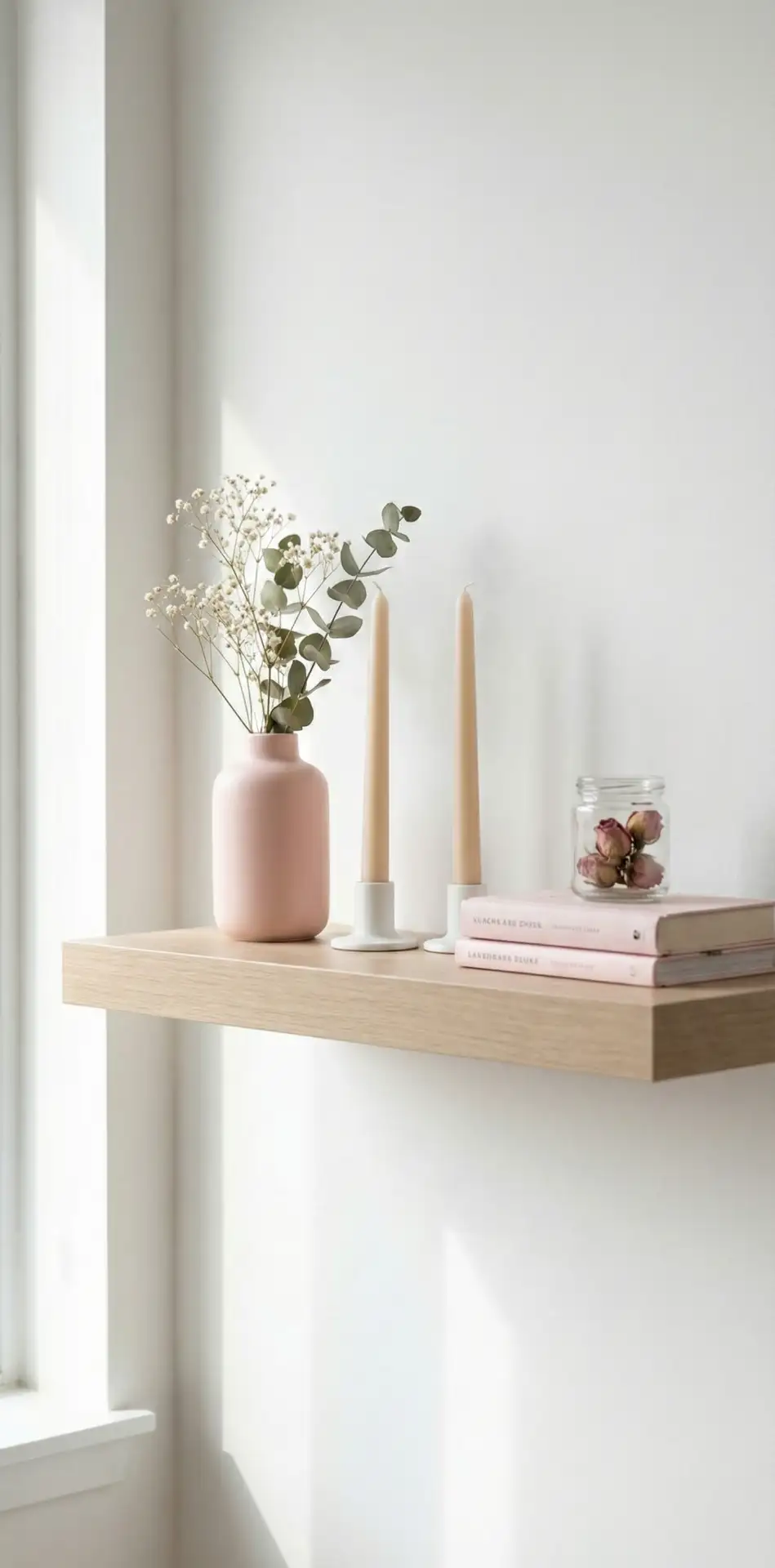 Subtle Valentine Shelf in a Small Apartment 1