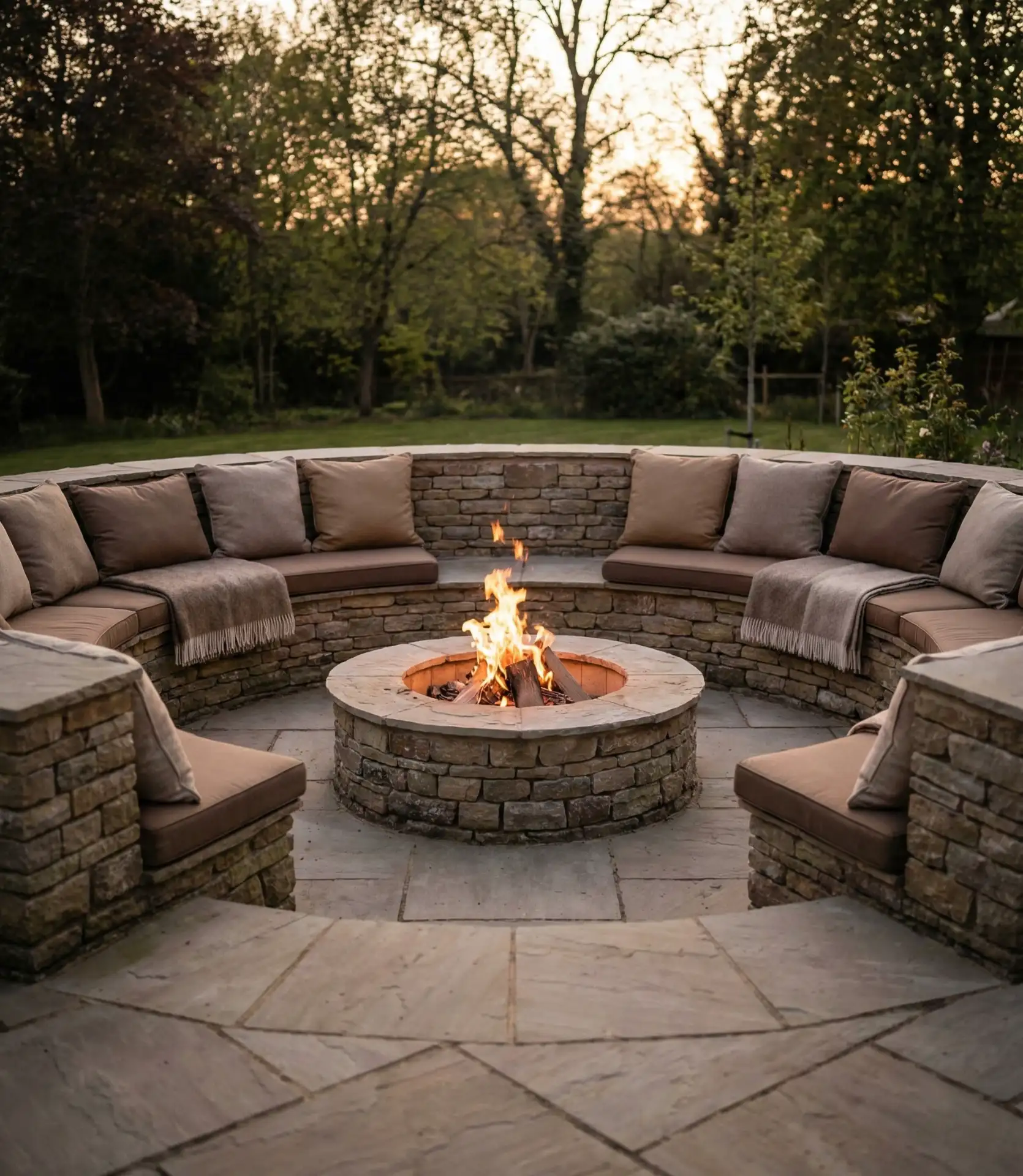 Sunken Fire Pit Gathering Space 1