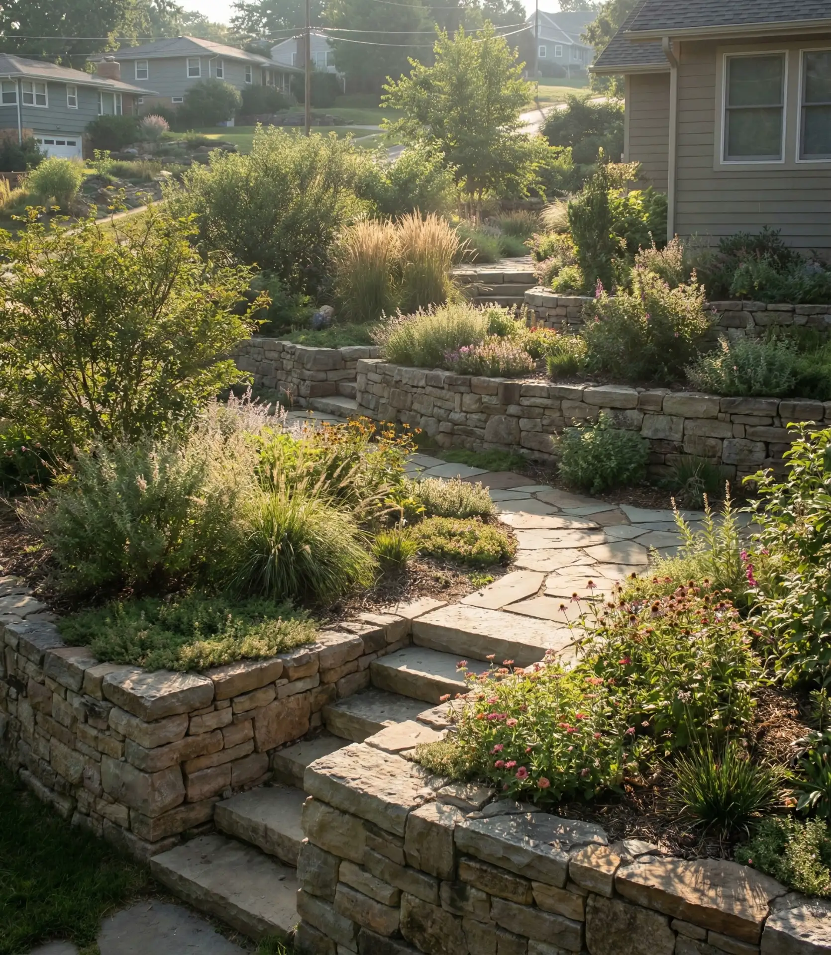 Terraced Garden Beds on Sloped Terrain 2