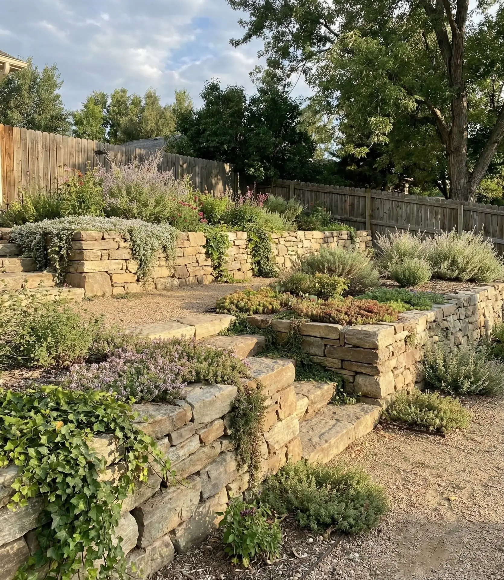 Tiered Retaining Wall Garden 1