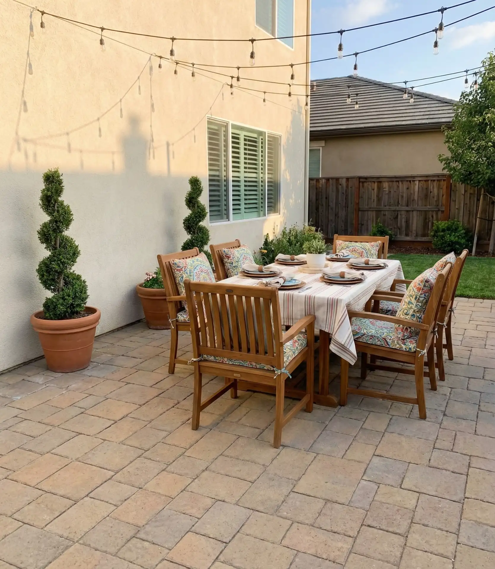 Traditional Paver Patio Layout with Decorating Ideas 2