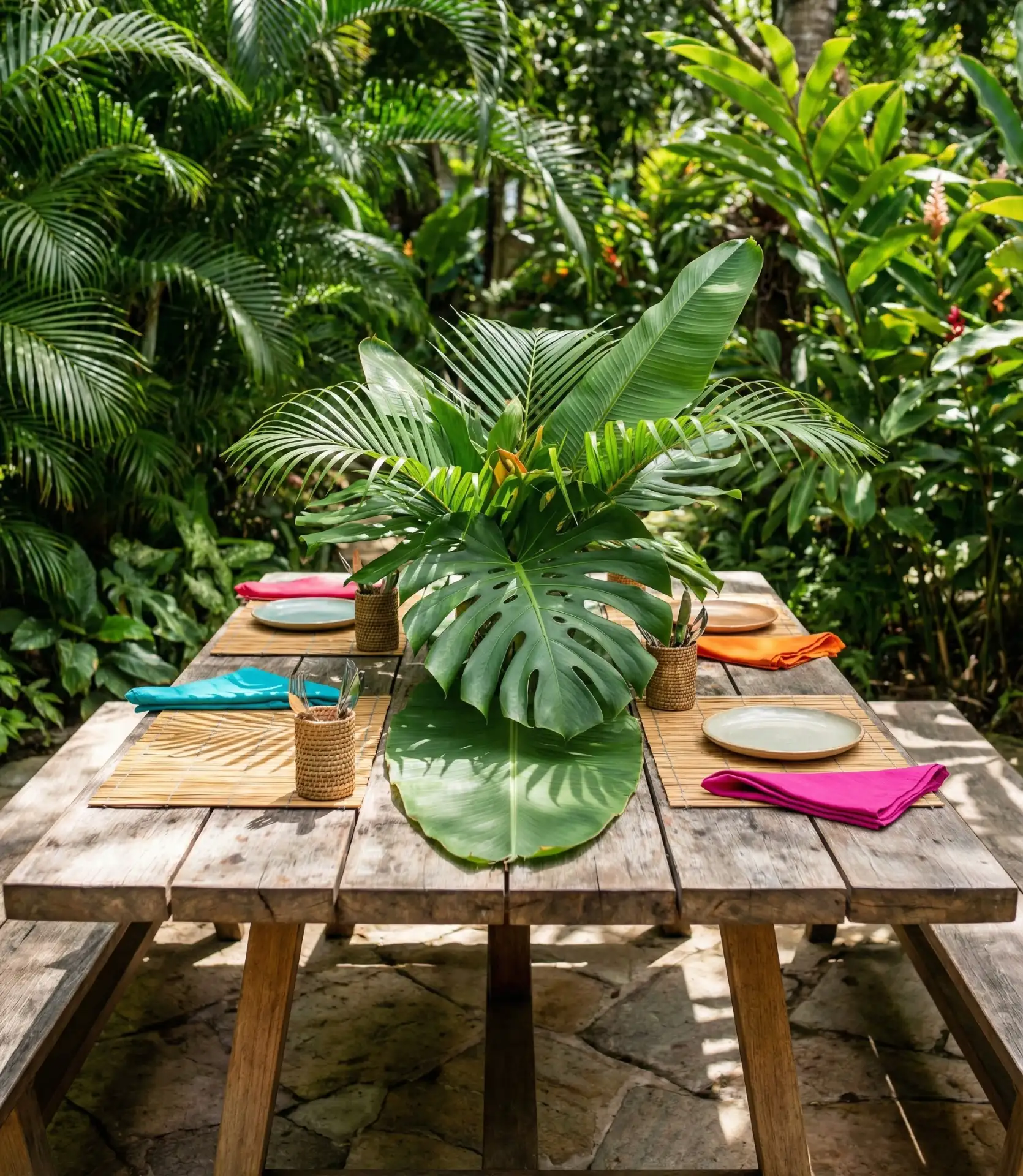 Tropical Paradise with Bold Foliage 1