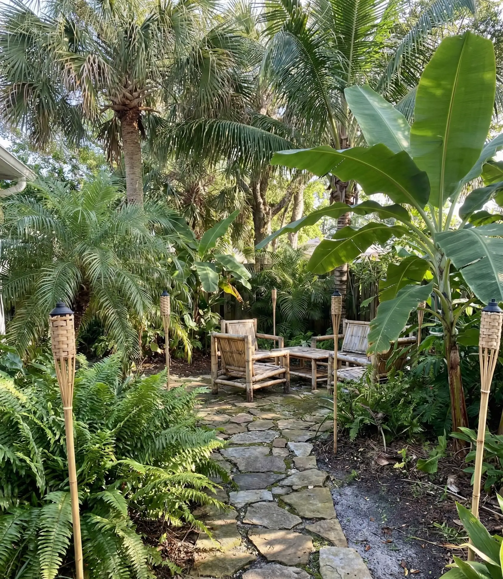 Tropical Paradise with Palm Clusters 1