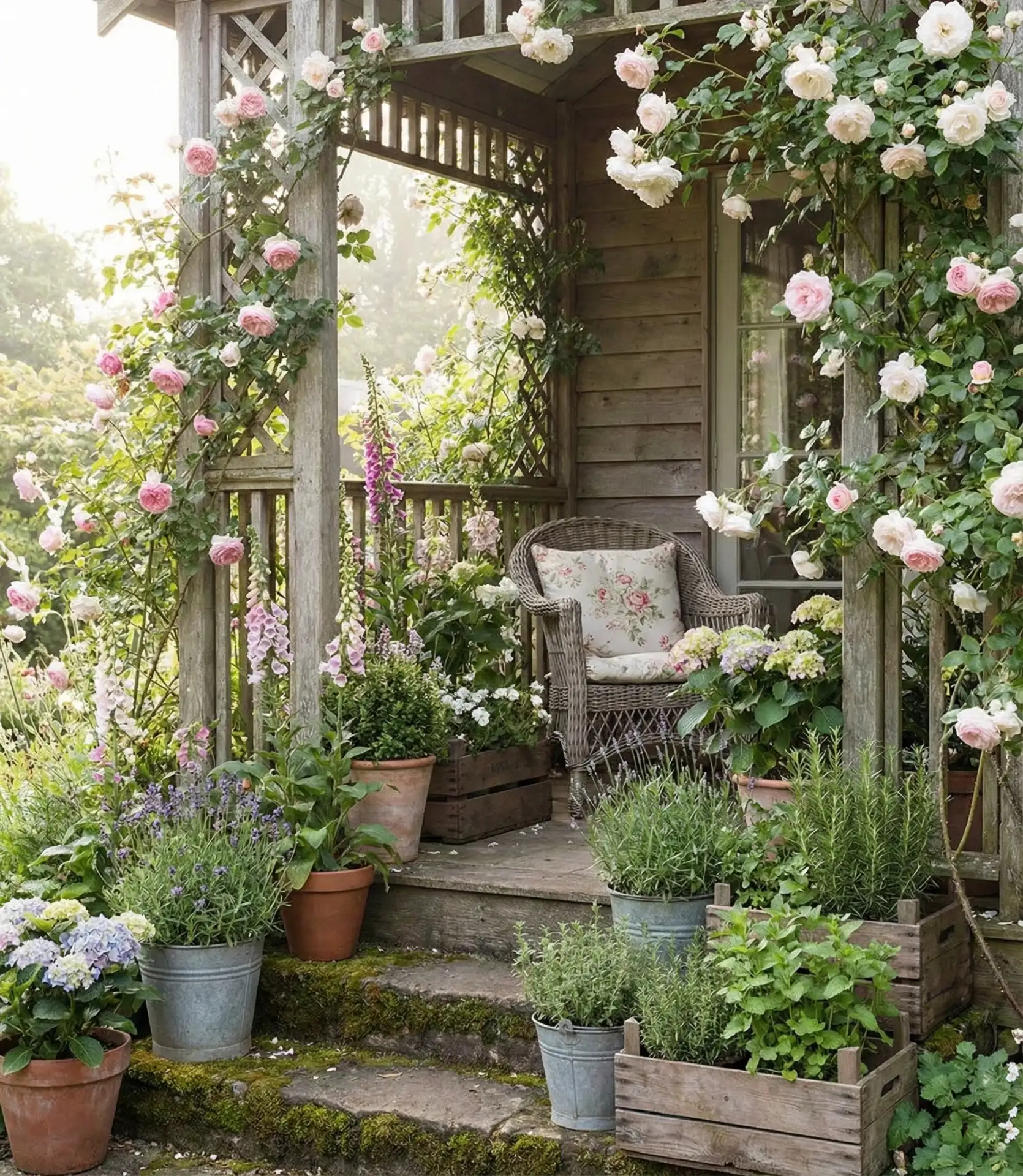 UK-Inspired Cottage Porch Gardens 1