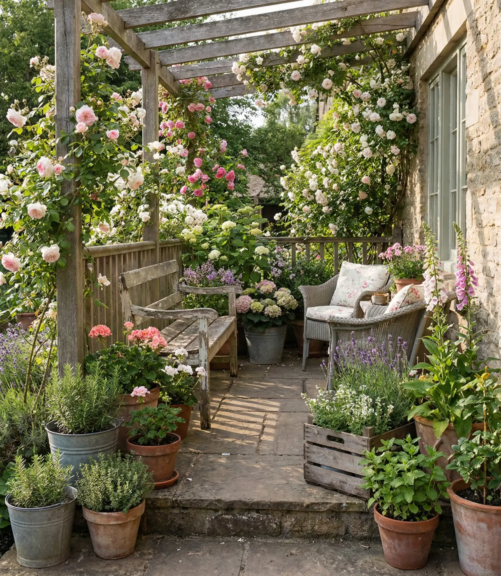 UK-Inspired Cottage Porch Gardens 2