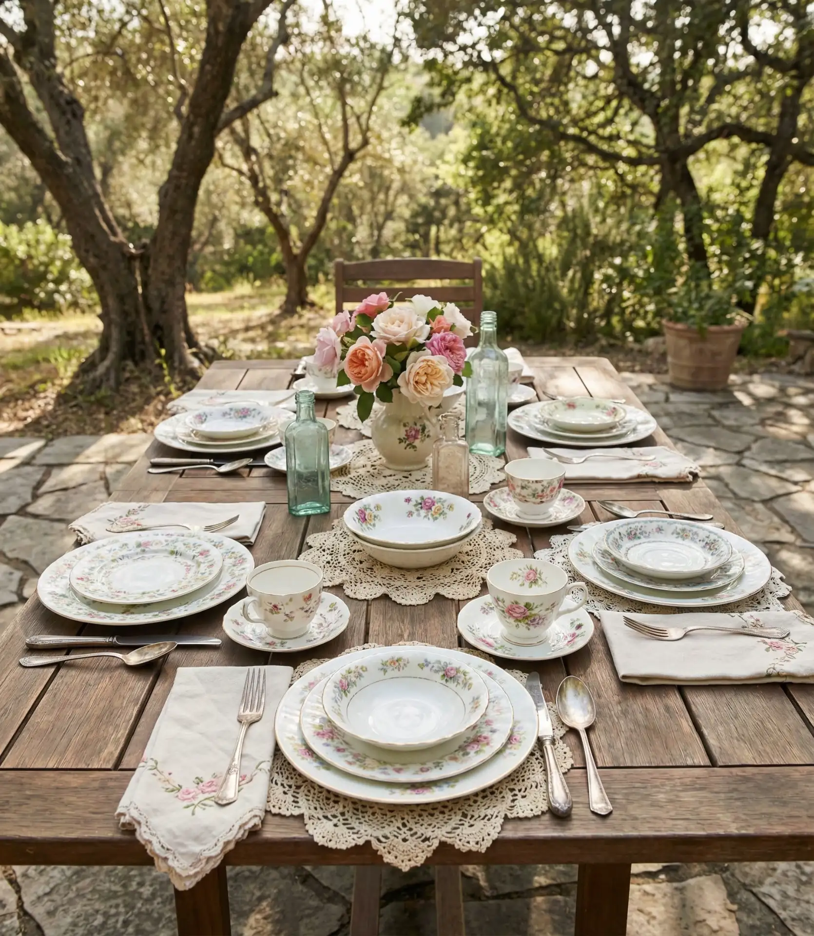 Vintage Garden Party with Mismatched China 2