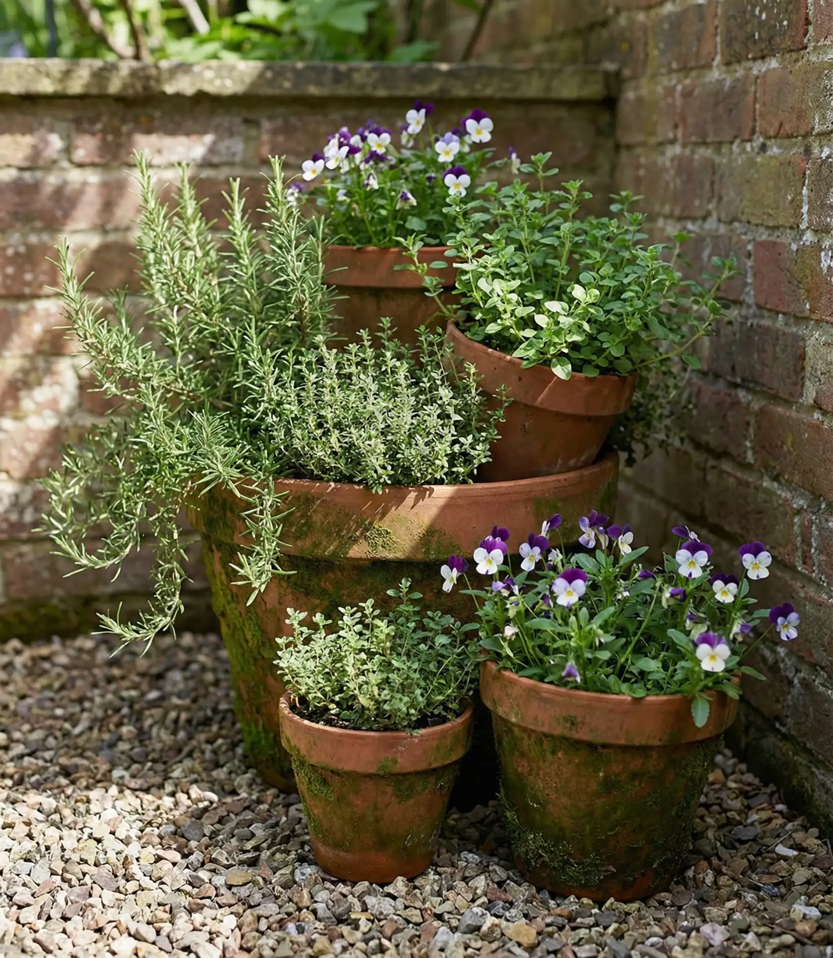 Vintage Terra Cotta Pot Towers 1