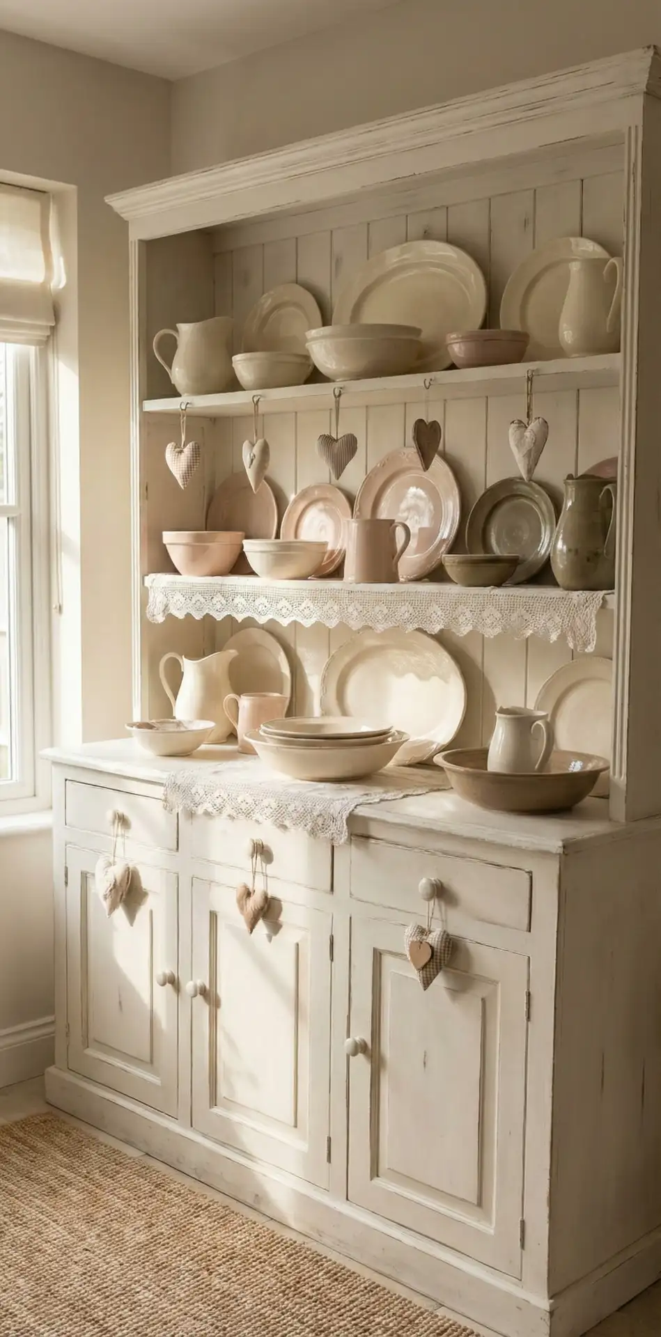 Vintage Valentine Hutch Display 2