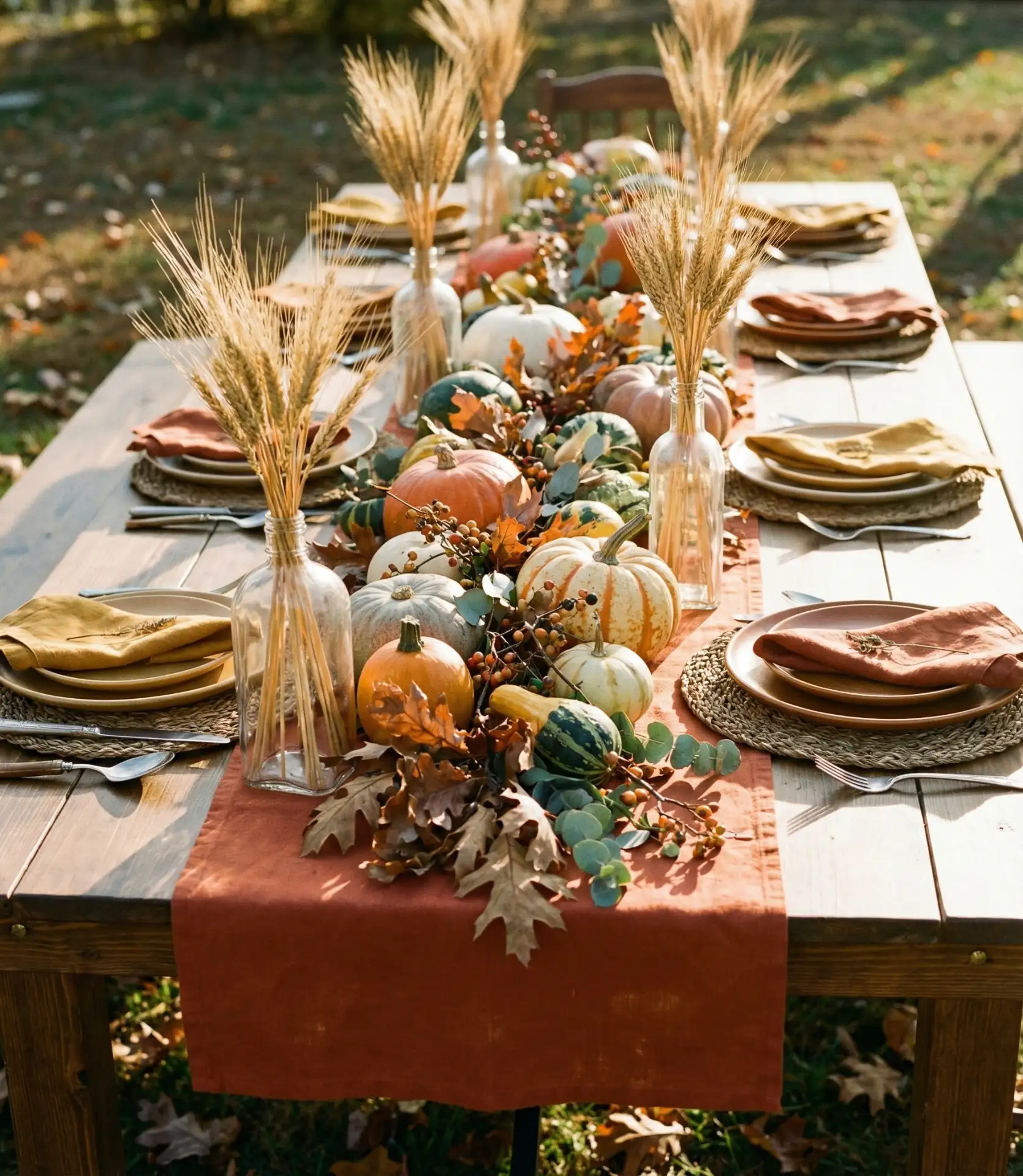 Warm Thanksgiving Outdoor Table 1