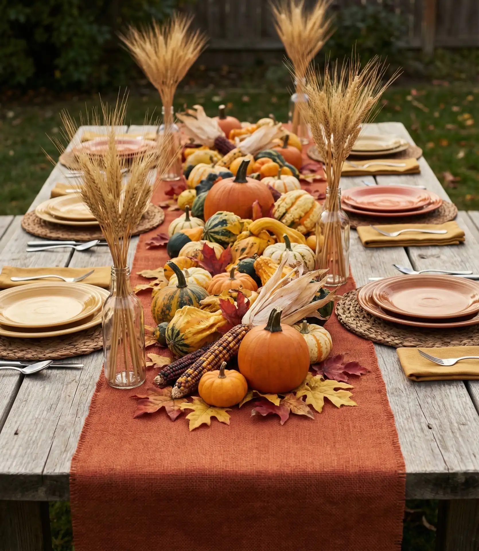 Warm Thanksgiving Outdoor Table 2