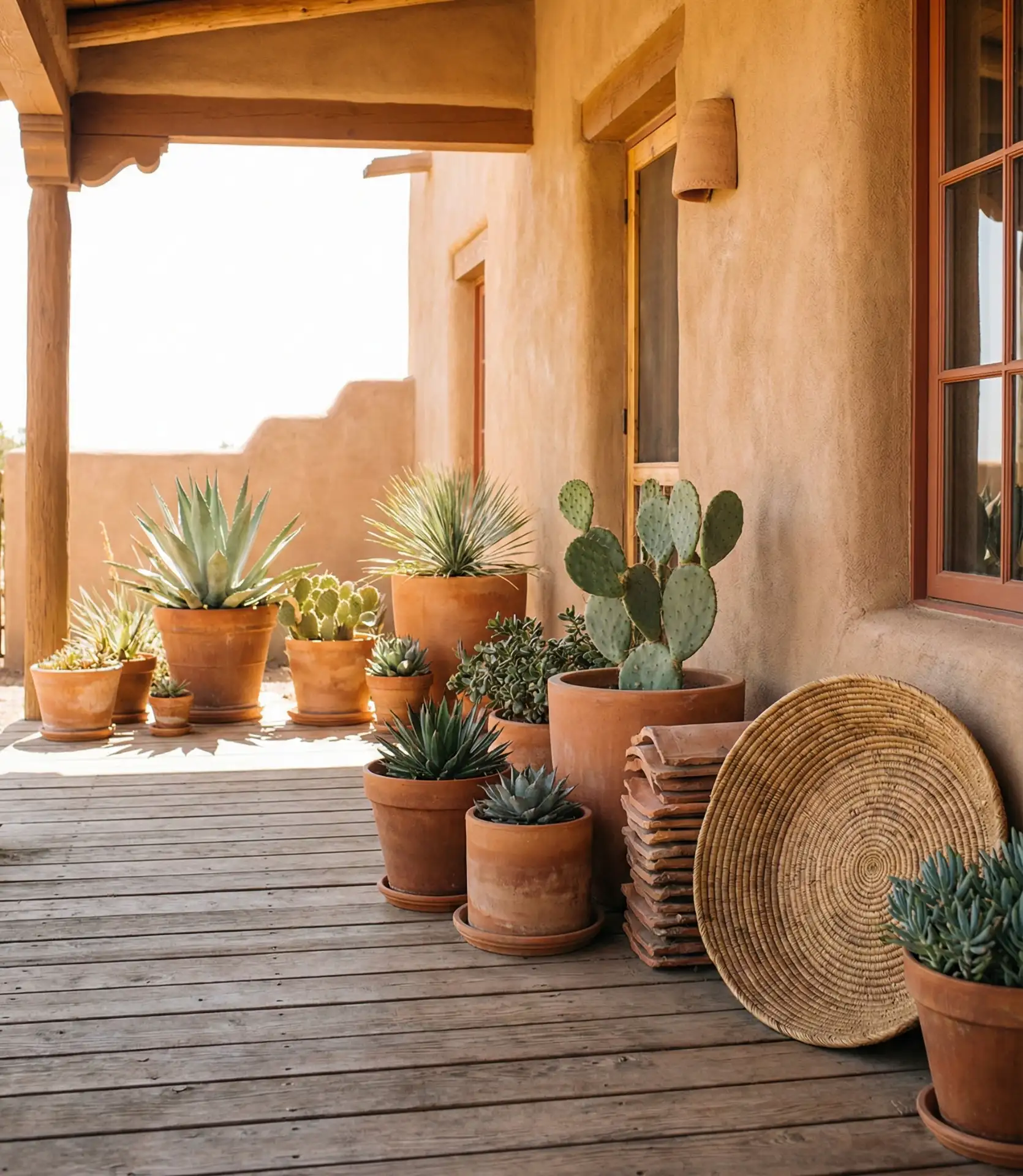 Western-Inspired Southwestern Pottery Display 1