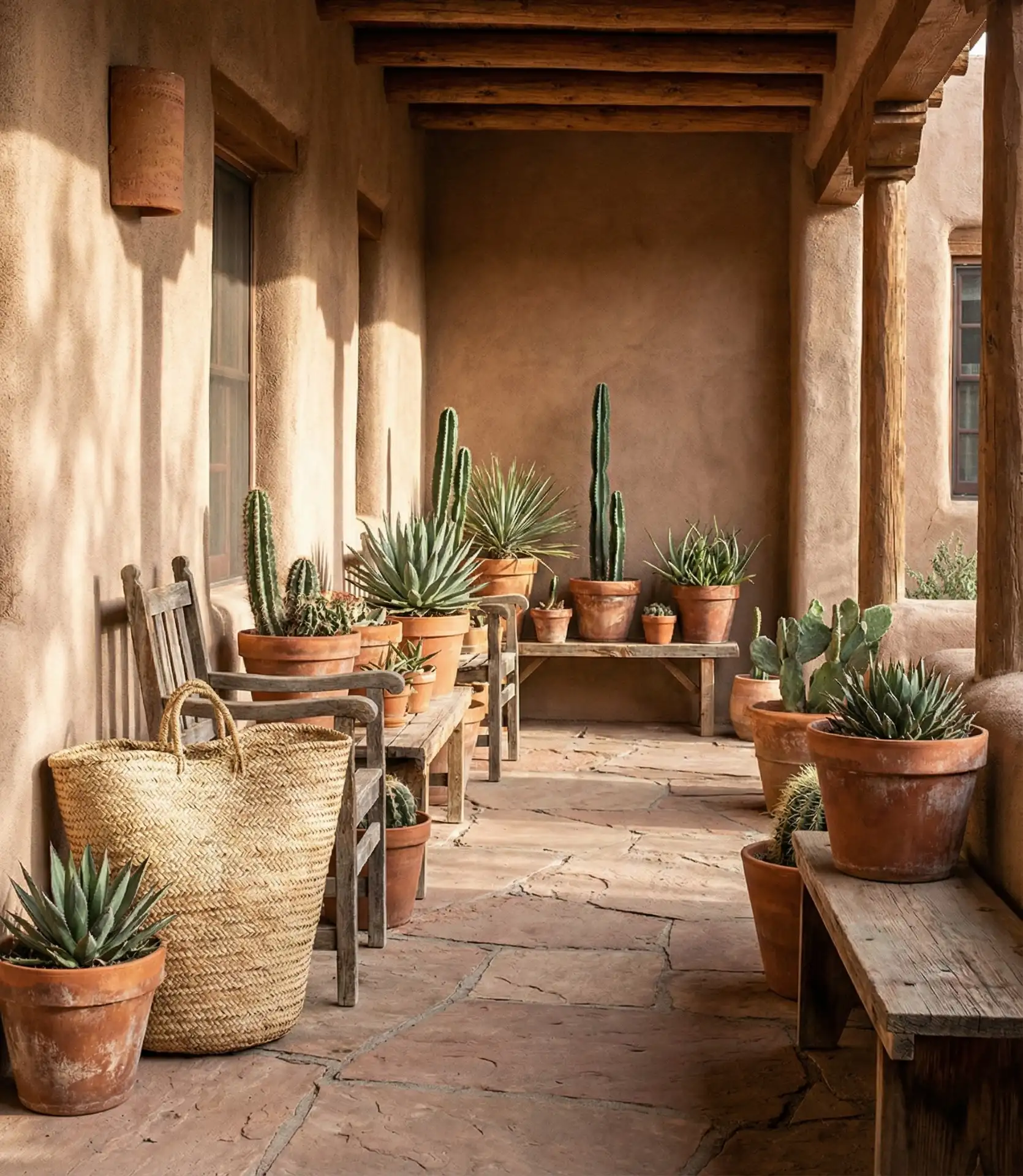 Western-Inspired Southwestern Pottery Display 2