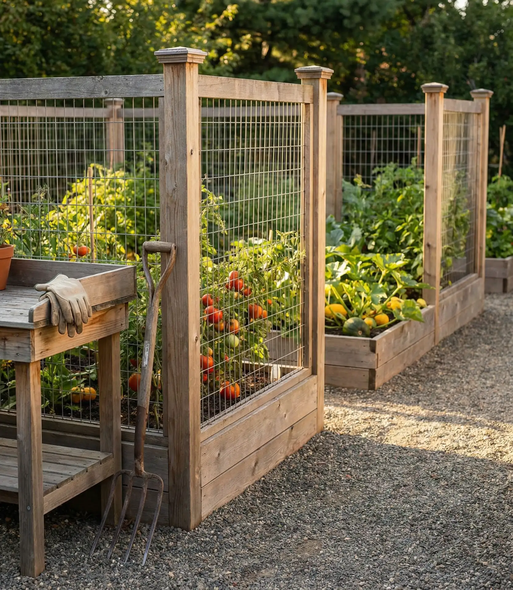 Wire Mesh Vegetable Garden Enclosure 1