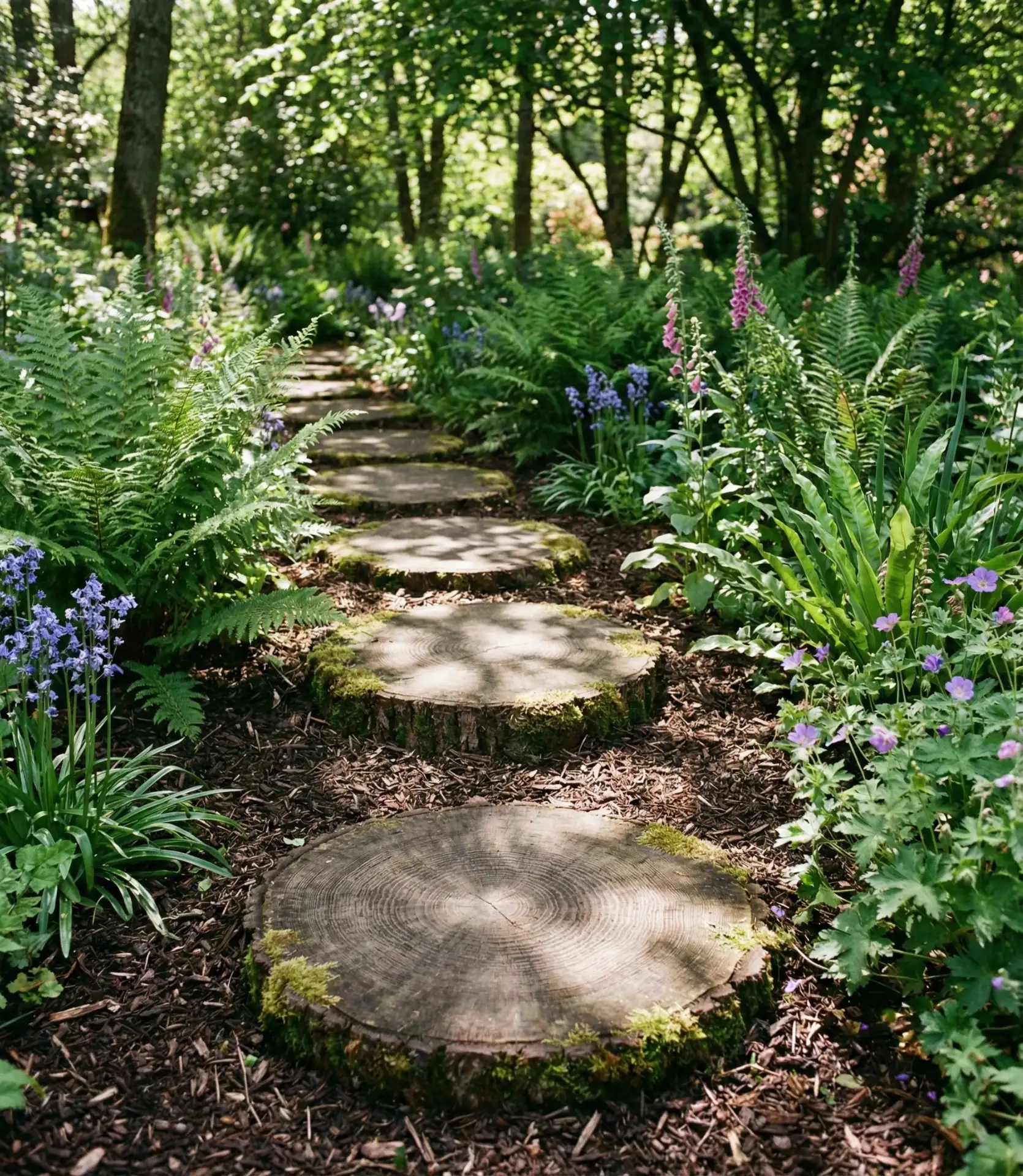 Wood Slice Pathway Pavers 1