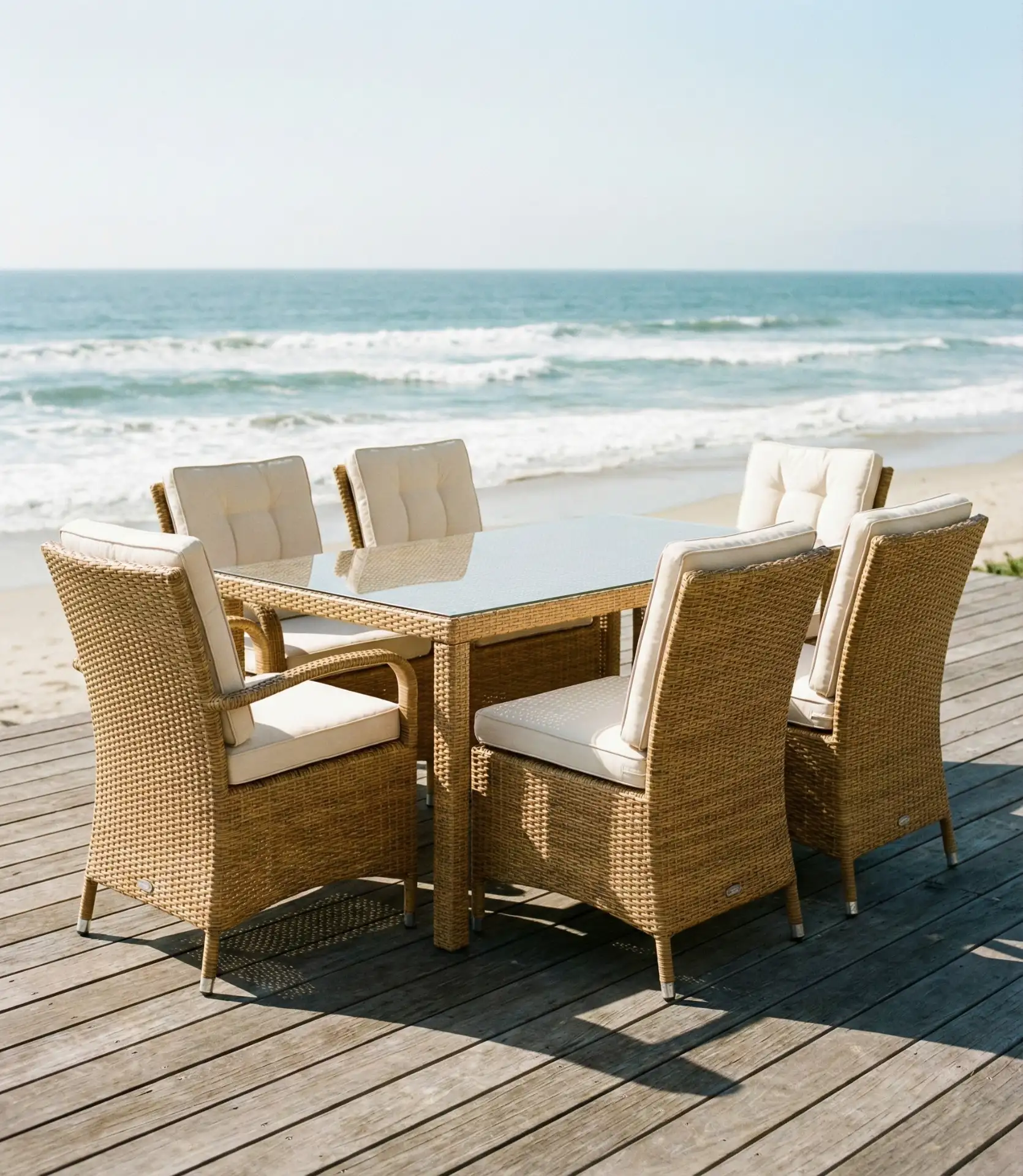 Woven Rattan Dining Sets with Nautical Flair 1