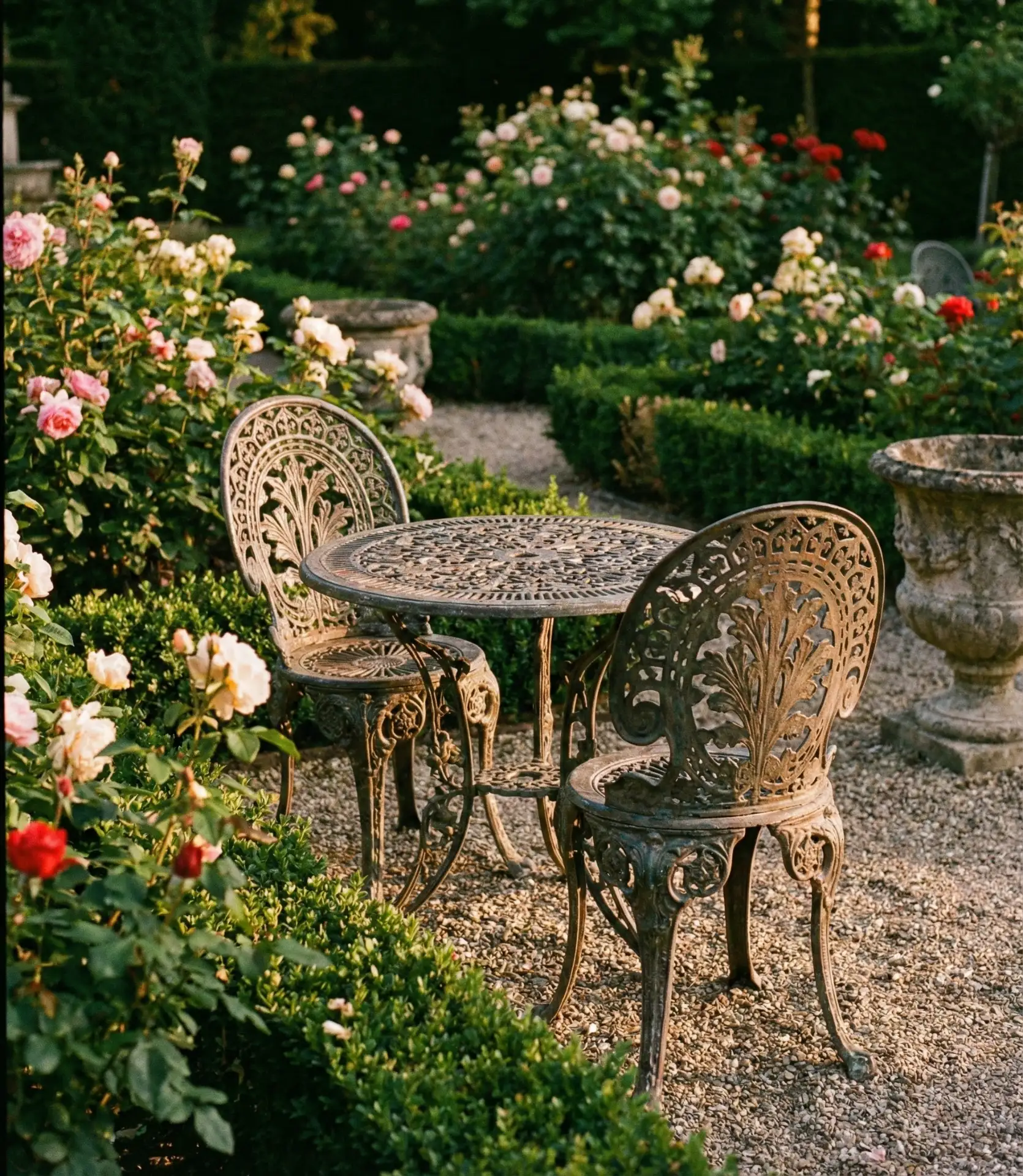 Wrought Iron Dining Set with Intricate Details 2