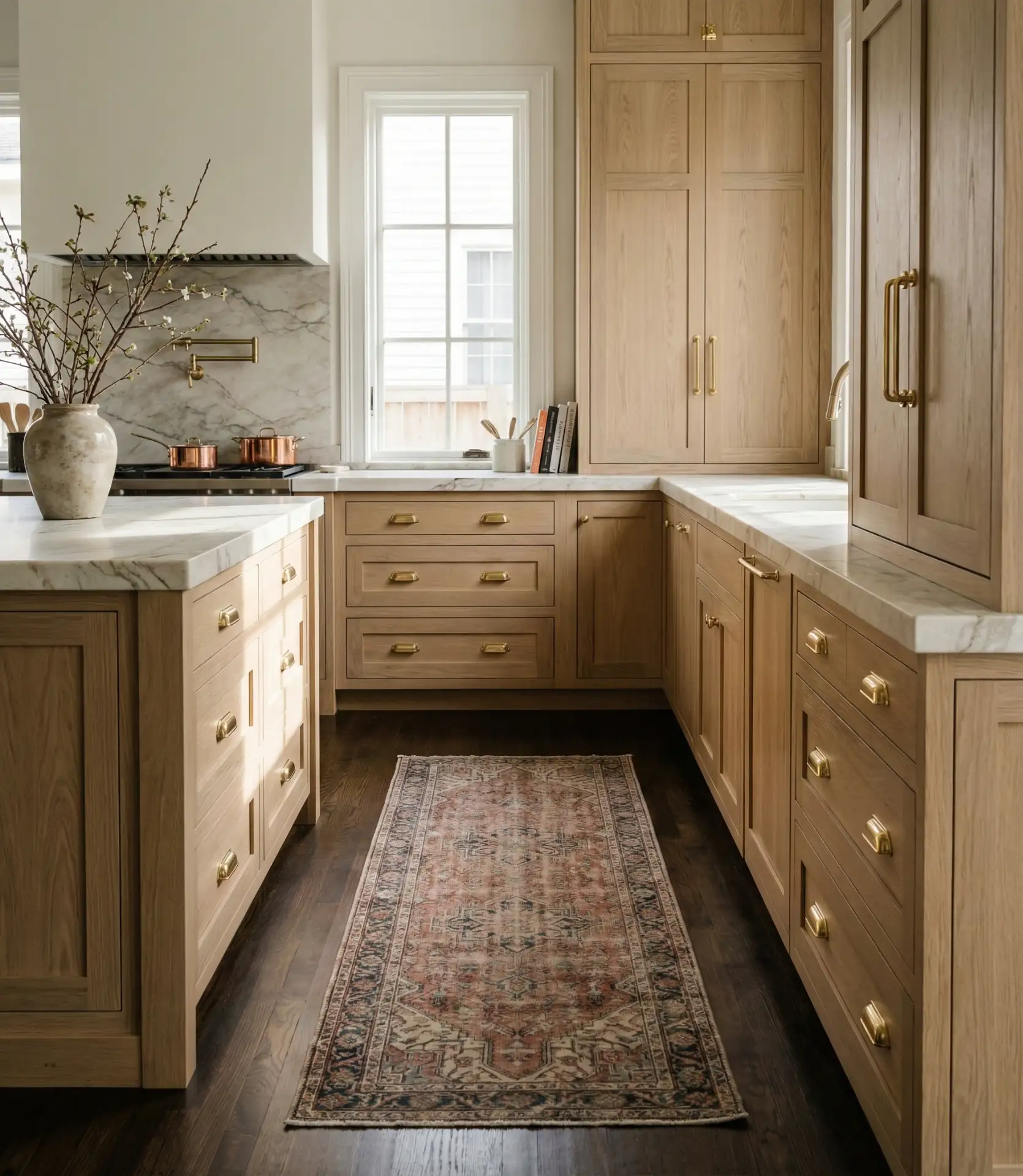 46 White Oak Kitchen Cabinets 2026: Ideas with Gold Hardware, Dark ...
