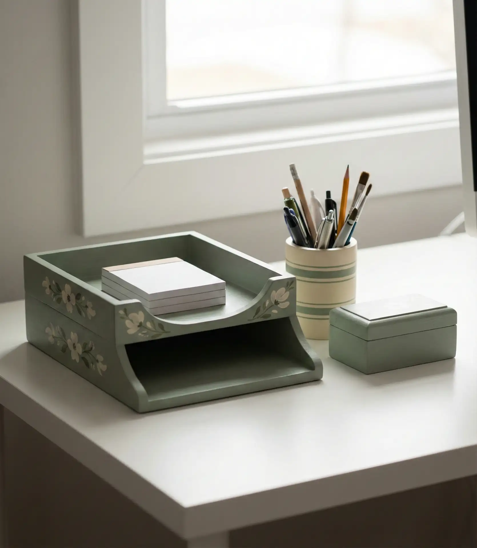 Aesthetic DIY Painted Organizers 1