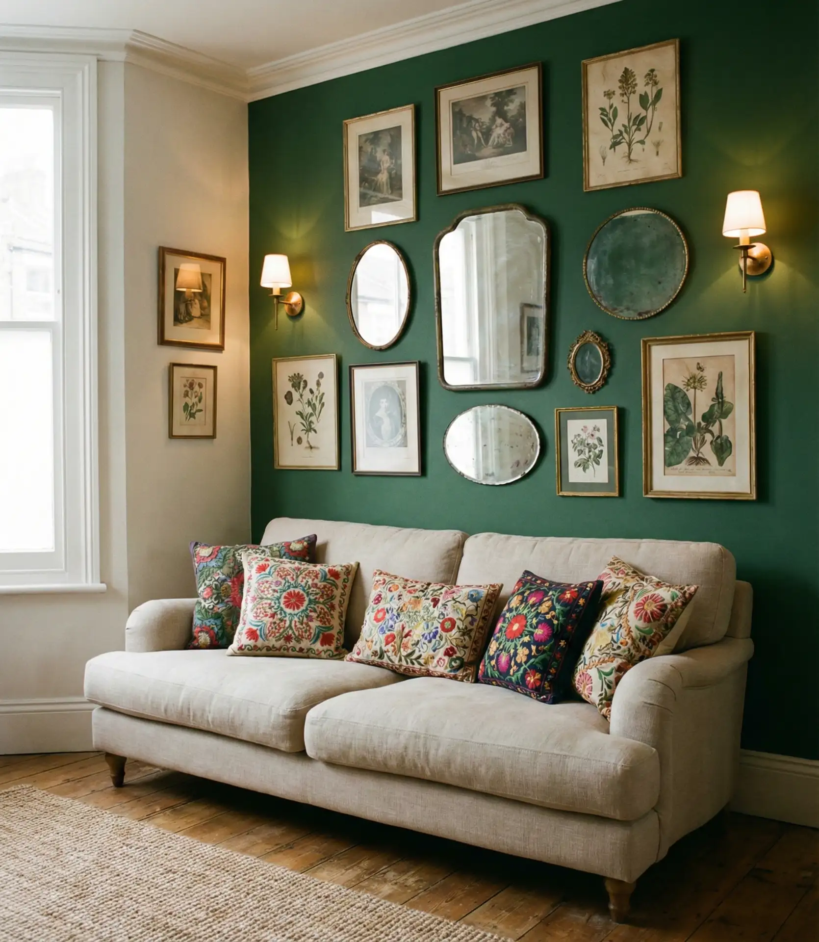 Aesthetic Green Maximalist Gallery Wall 1