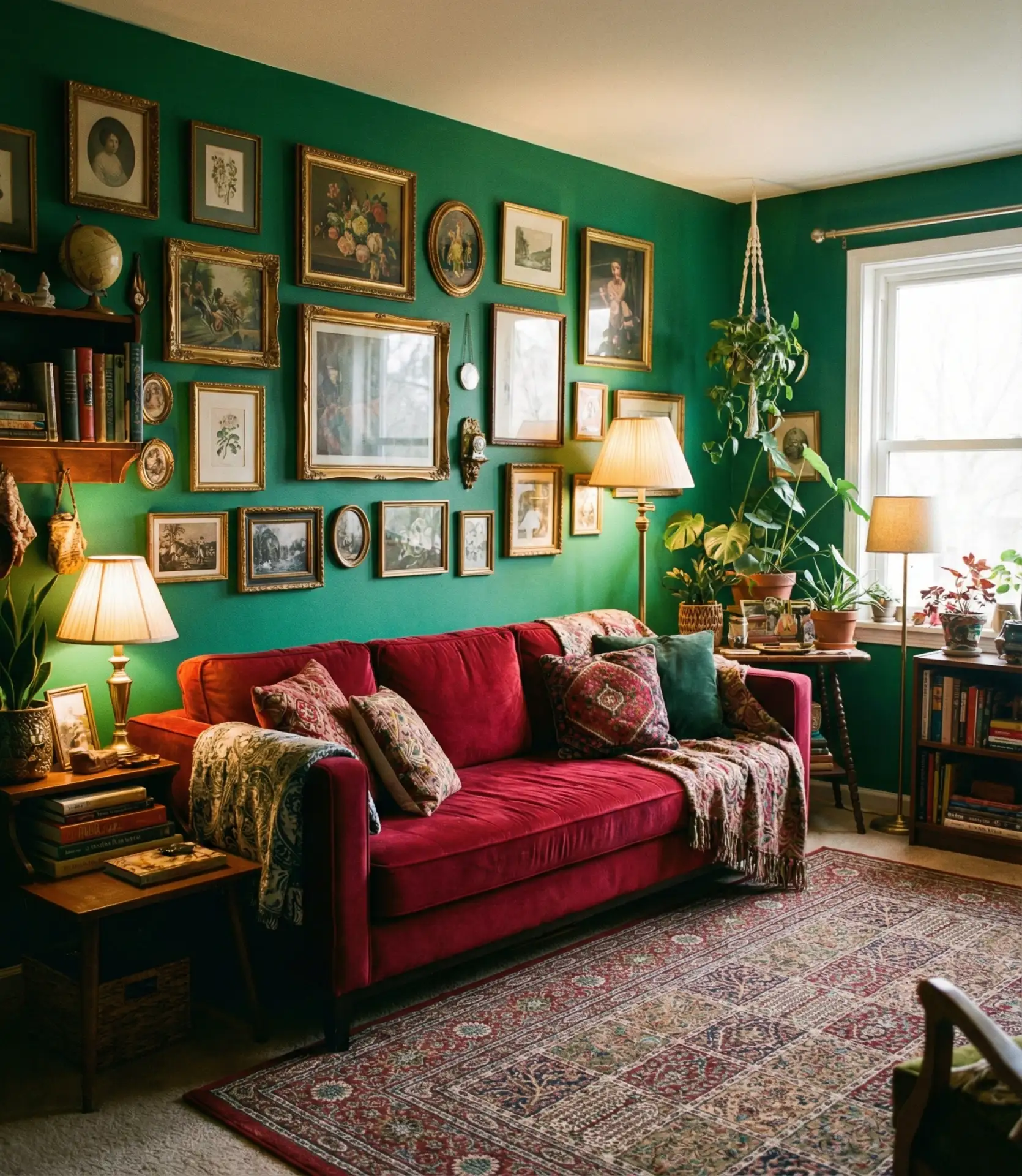 Aesthetic Green Maximalist Gallery Wall 2