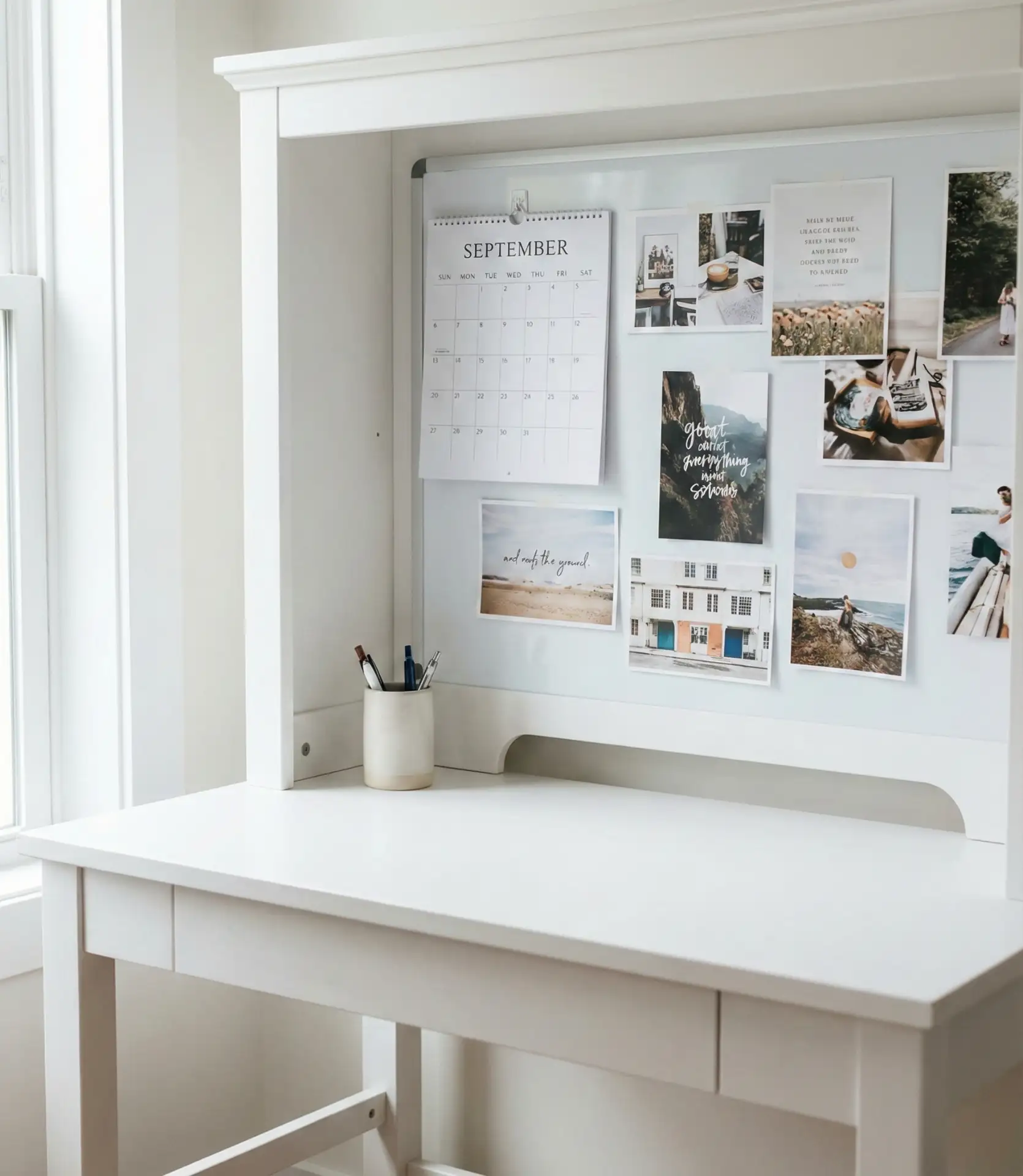 Aesthetic Study Desk with Motivation Board 2