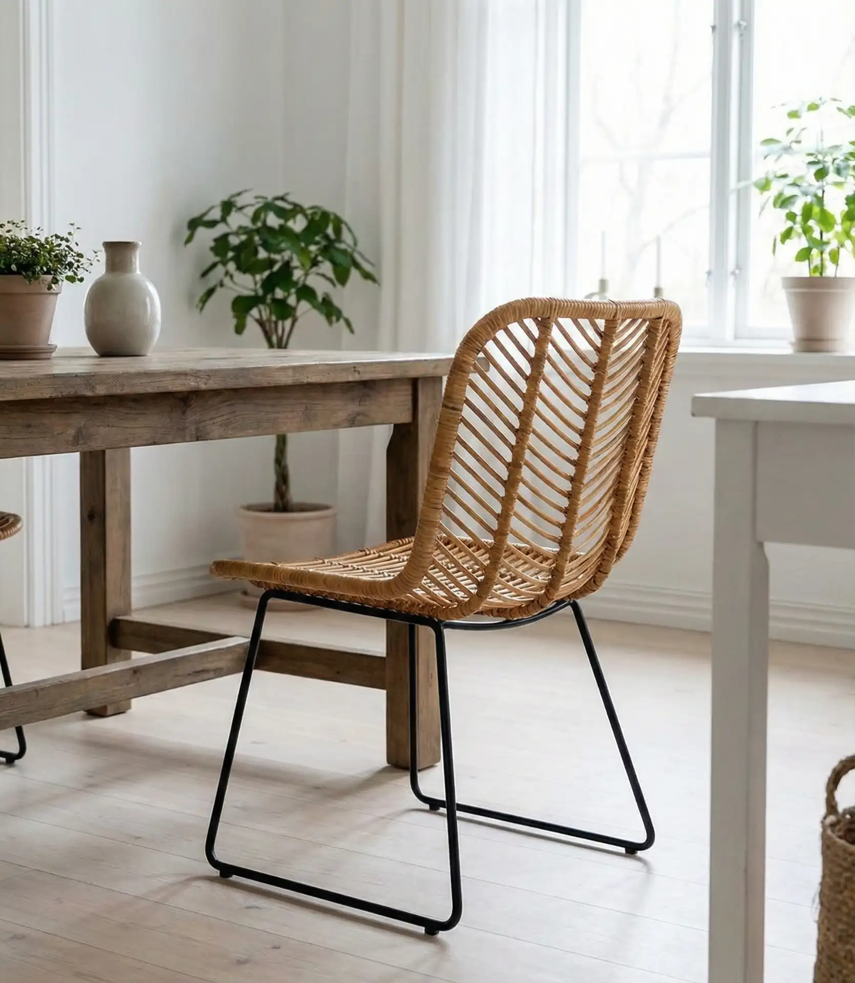 Airy Rattan Chairs with Natural Woven Textures 2