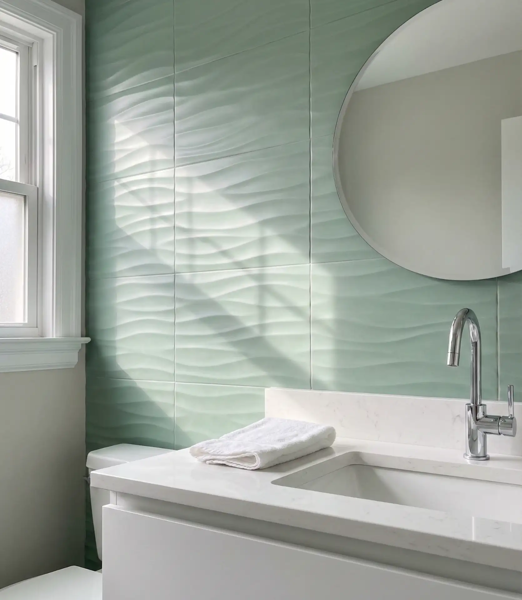 Aloe Green Textured Wall Tile 2