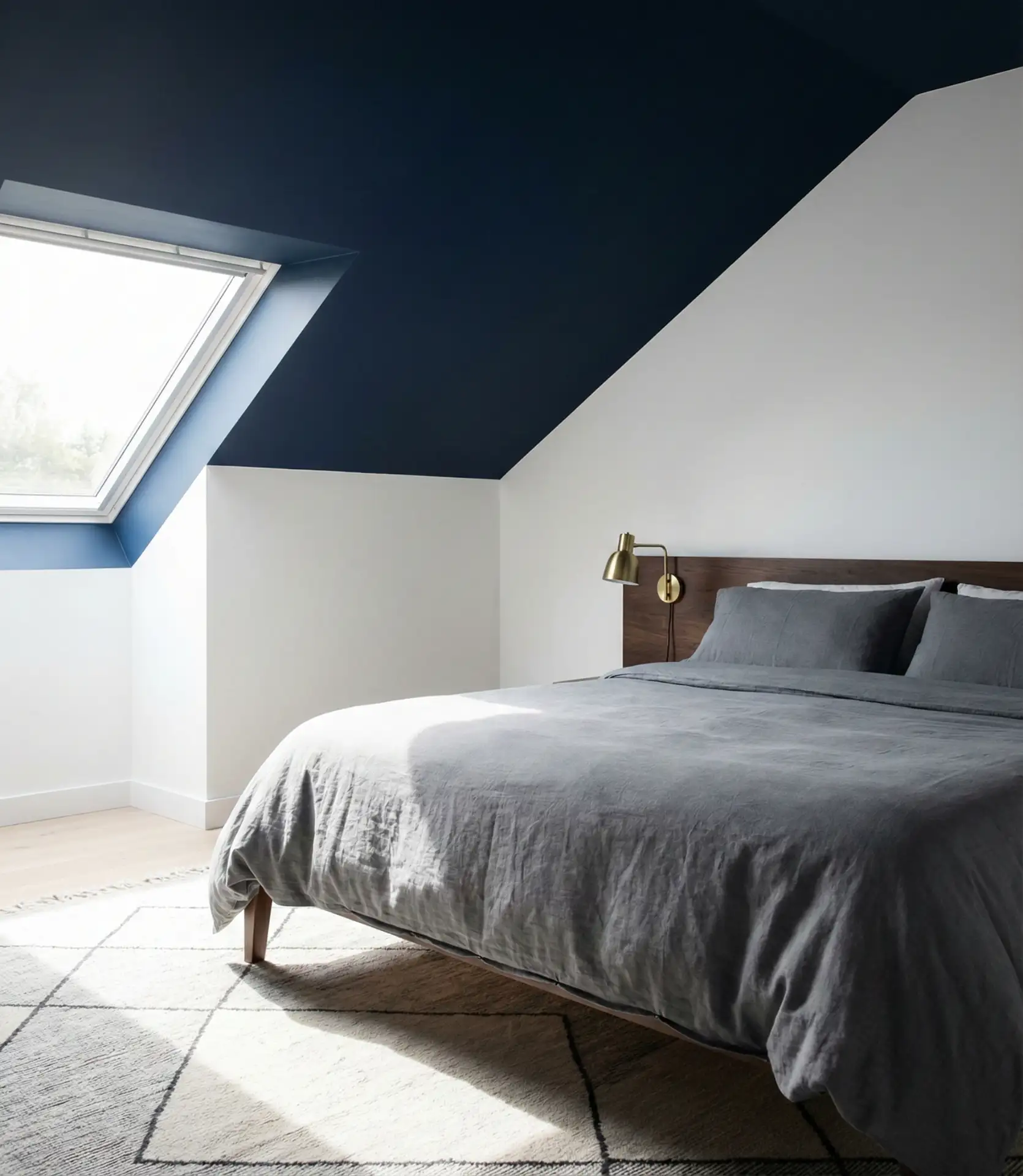 Angled Ceilings Painted in Bold Contrast 1