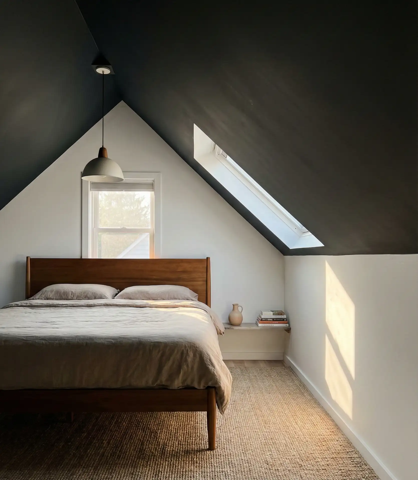 Angled Ceilings Painted in Bold Contrast 2