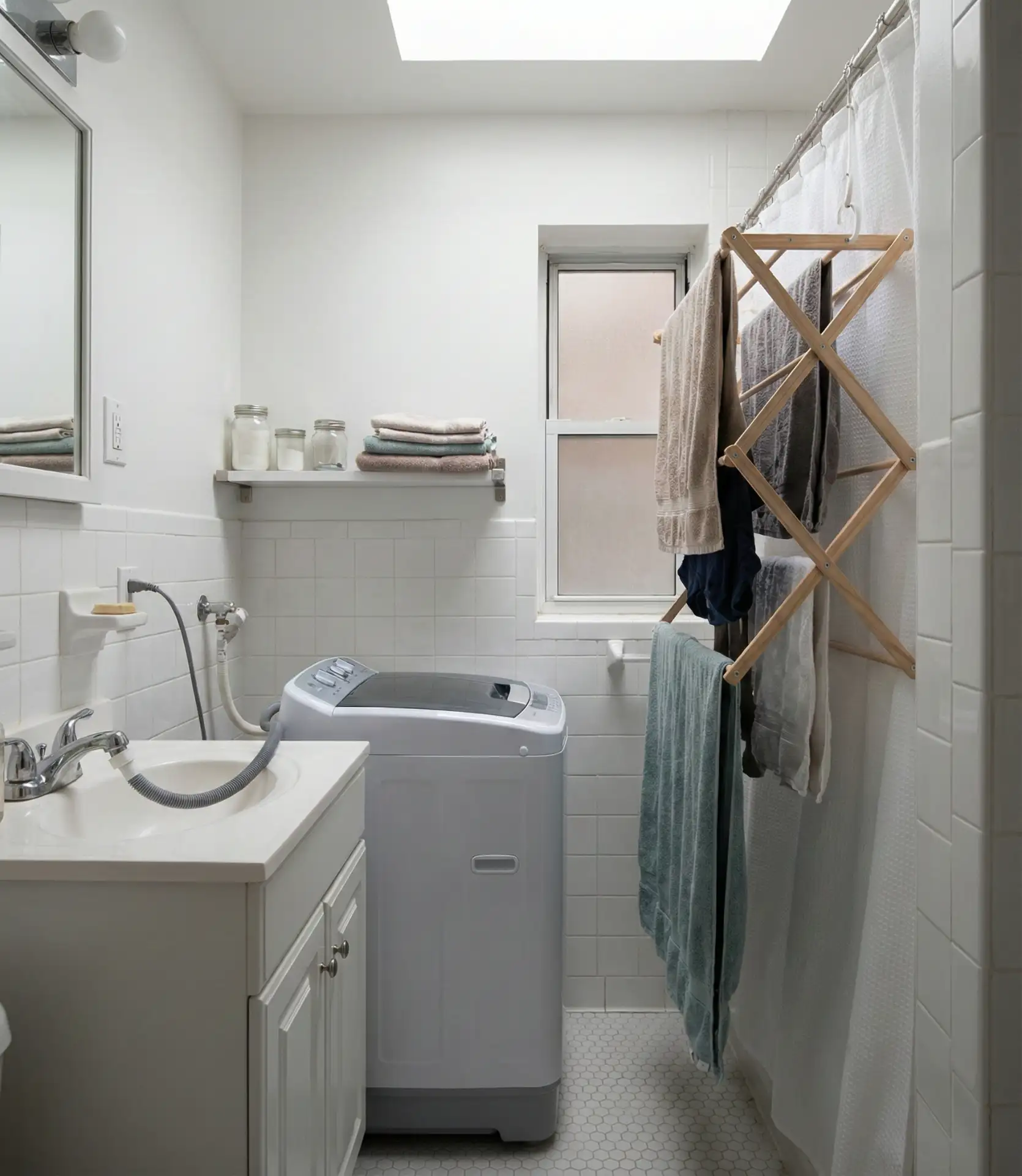 Apartment-Friendly Portable Washer Setup 1