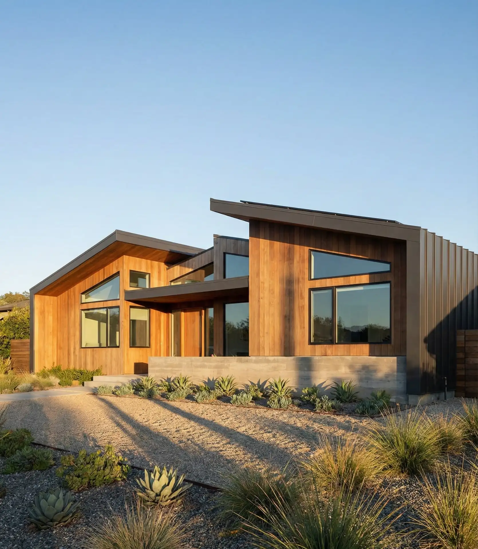 Asymmetrical Modern with Mixed-Height Rooflines 1