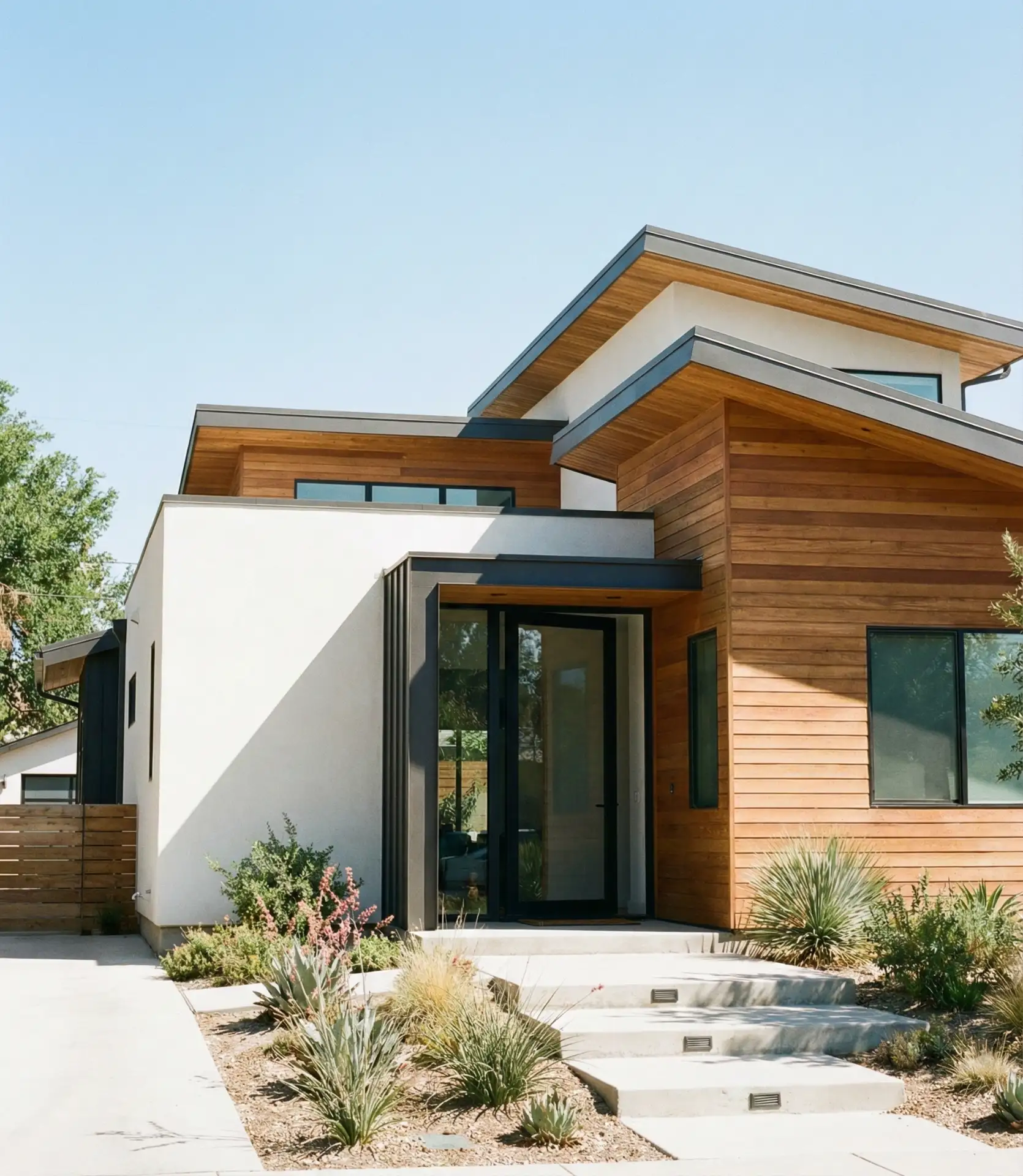 Asymmetrical Modern with Mixed-Height Rooflines 2