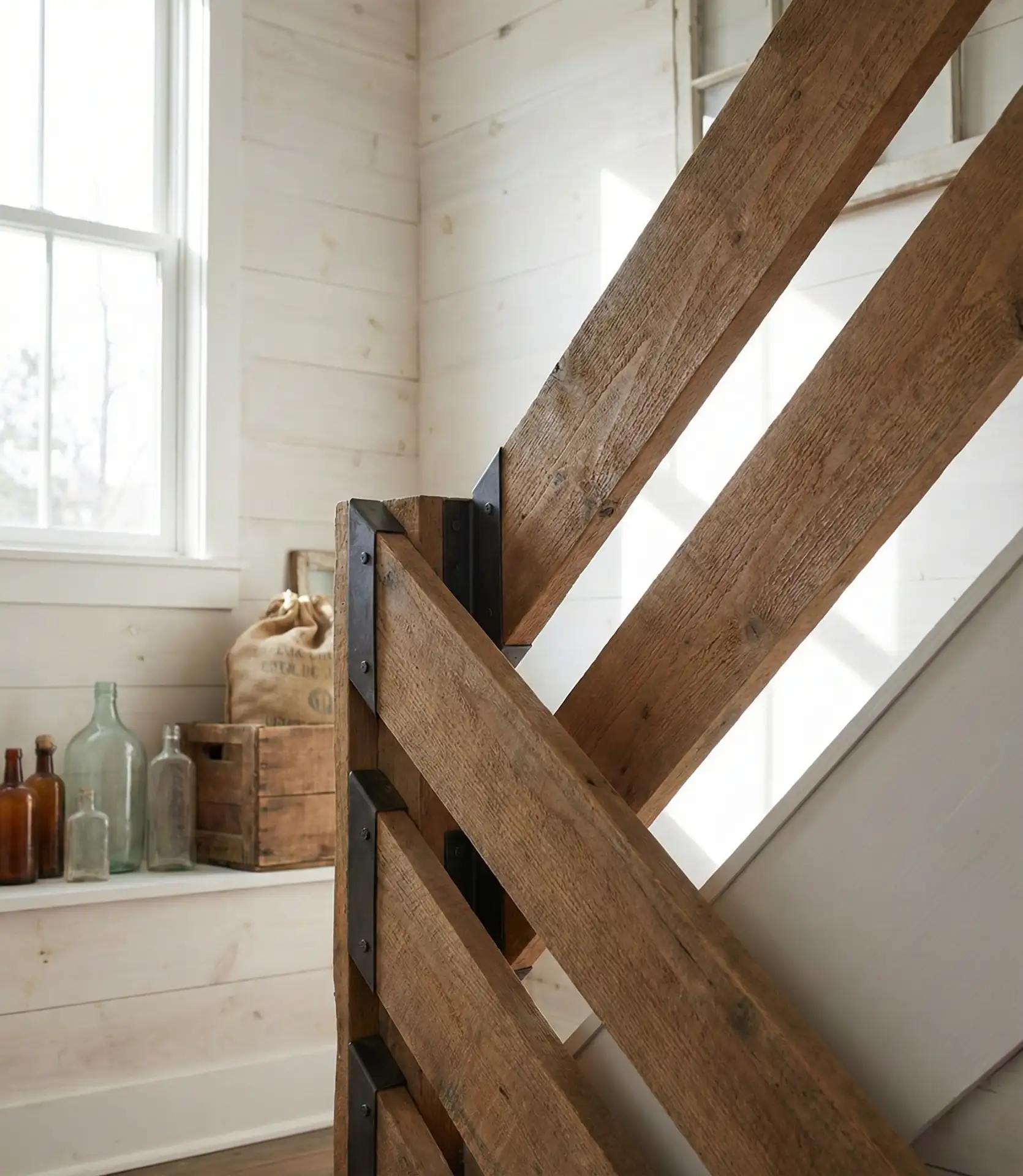 Barn Door Style Railing for Farmhouse Charm 2