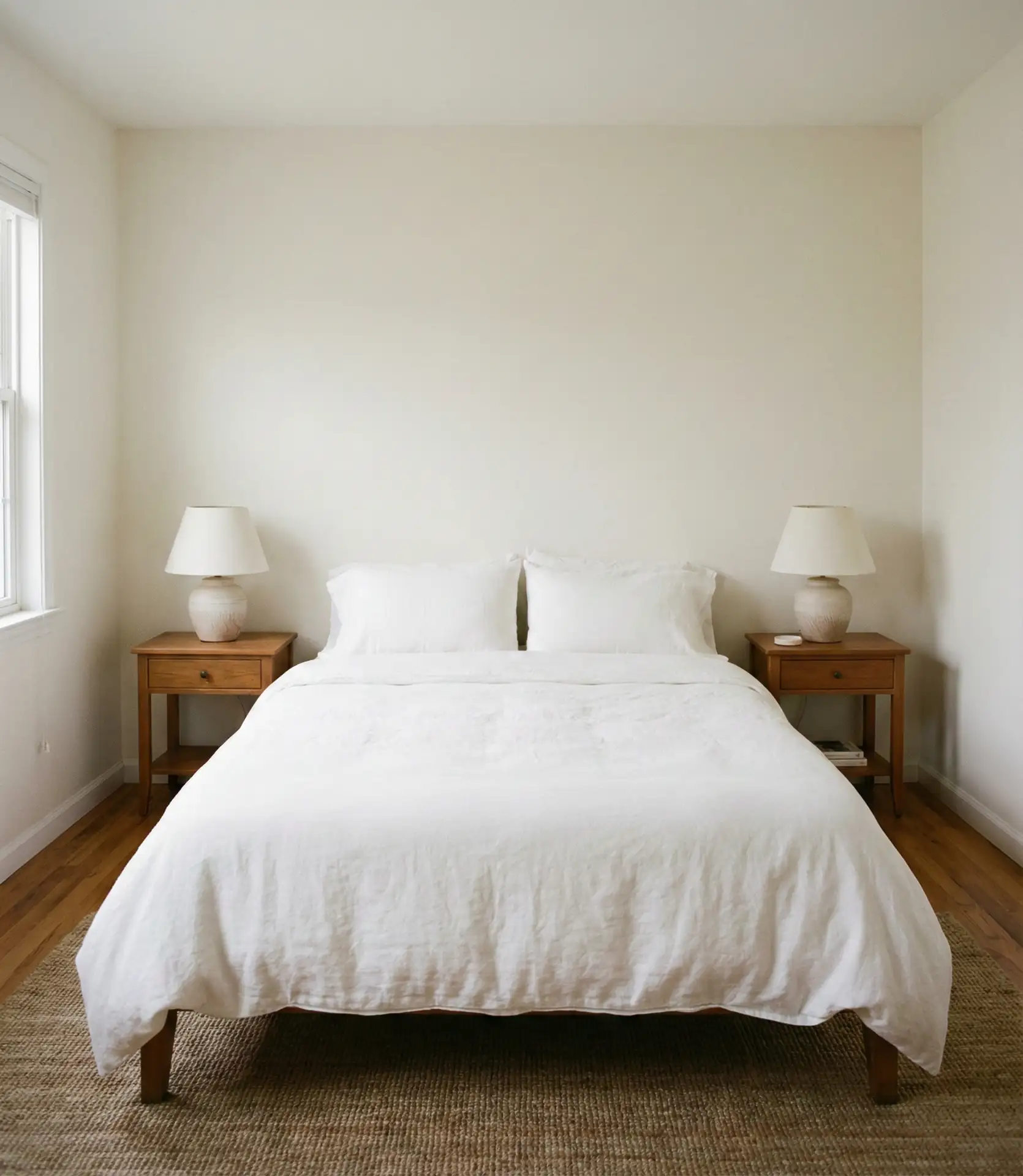 Bed Centered with Symmetrical Nightstands 1