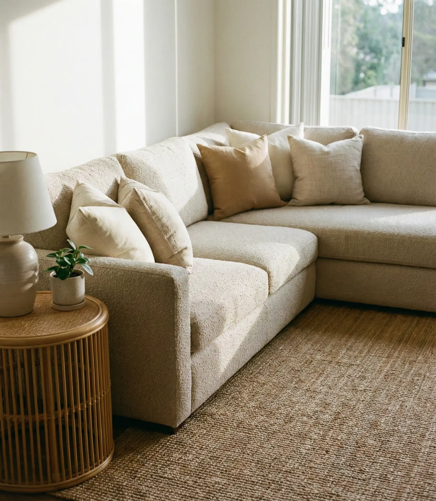 Beige Sectional with Warm Neutral Foundation 2