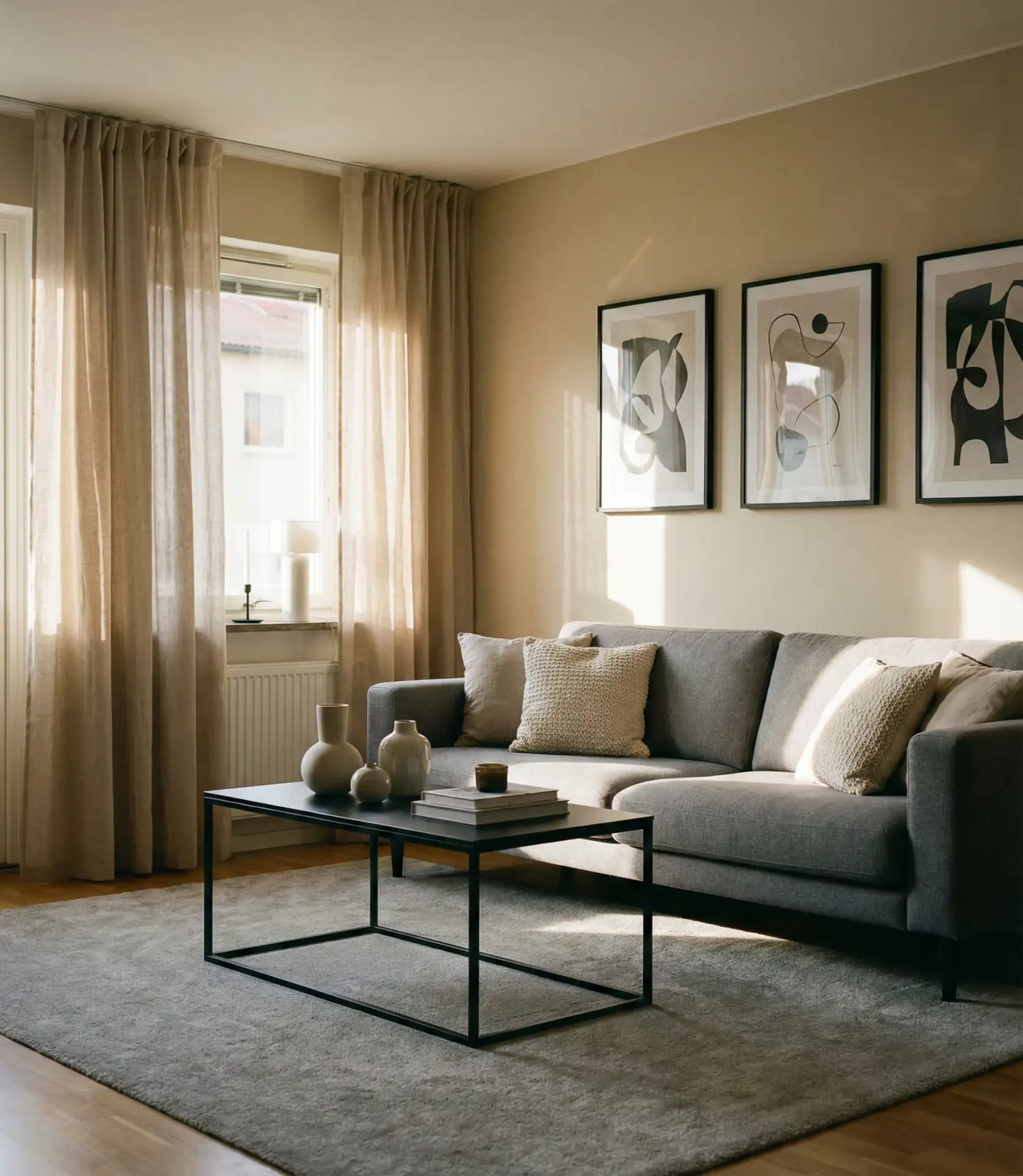 Beige and Black with Grey Balance 1