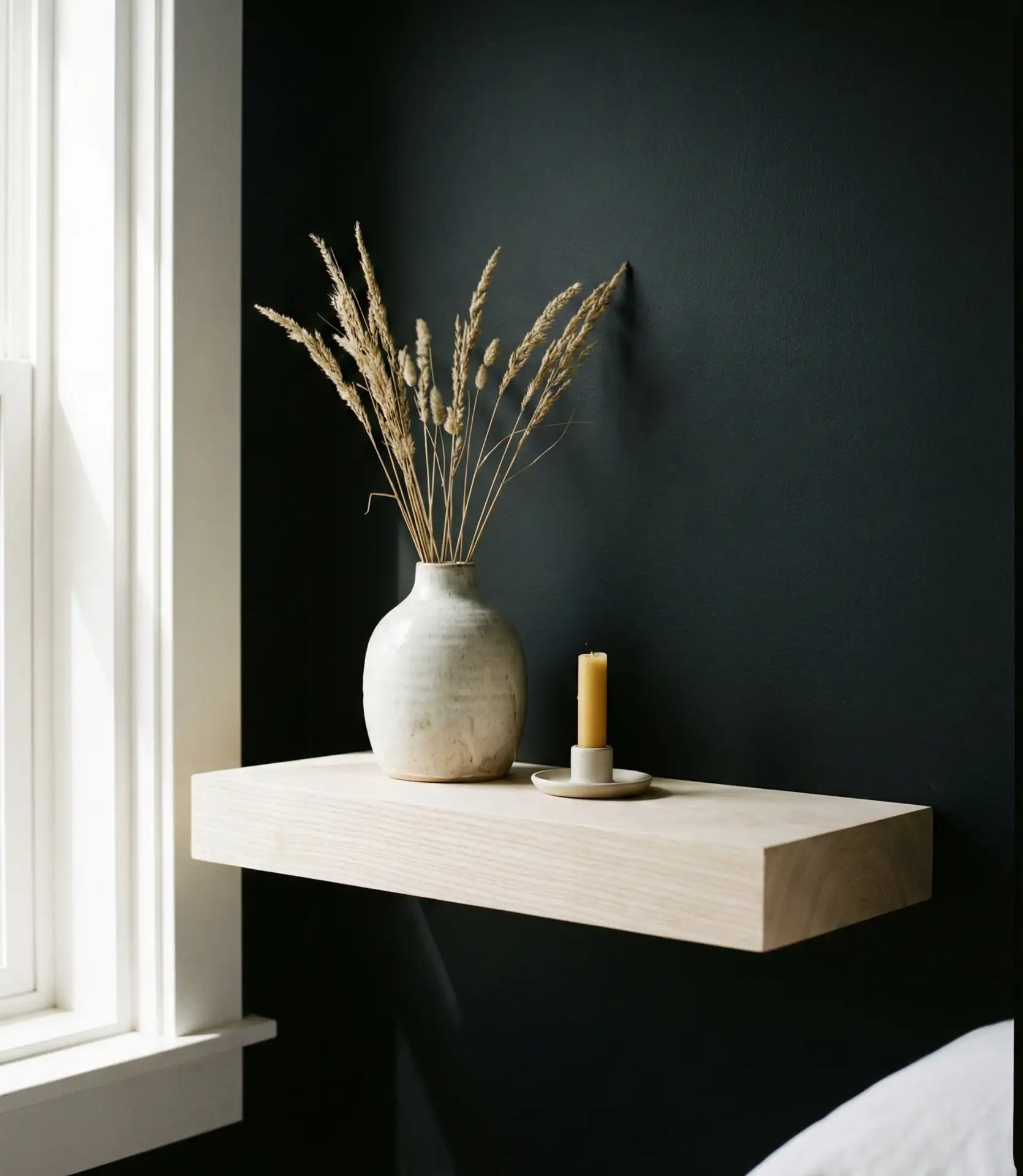 Black Accent Wall with Minimalist Scandinavian Style 2