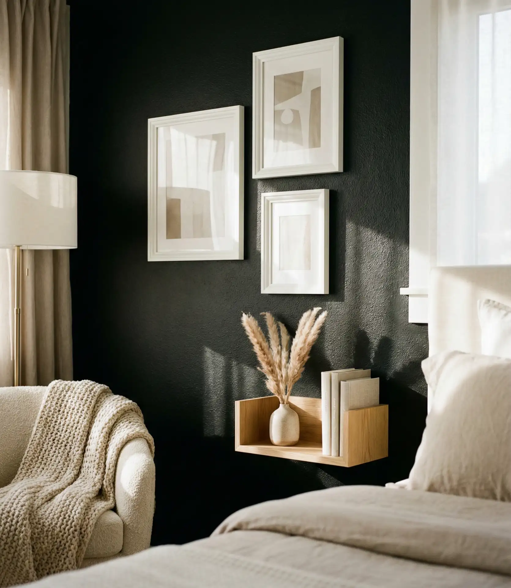 Black Accent Wall with Tricorn Paint for True Depth 2